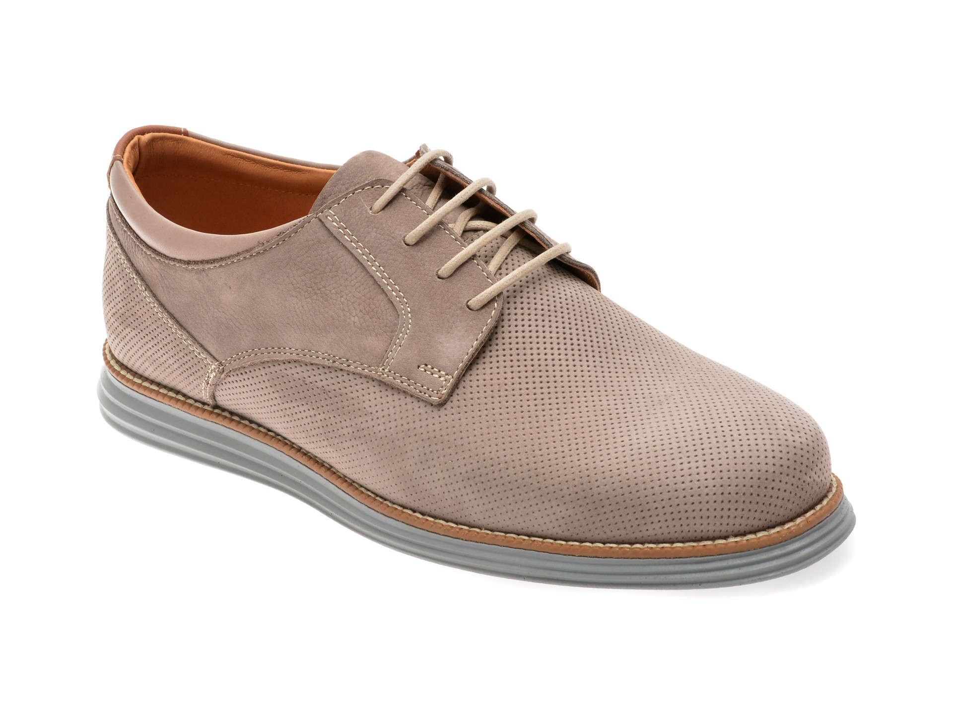 Pantofi OTTER gri, A36, din nabuc