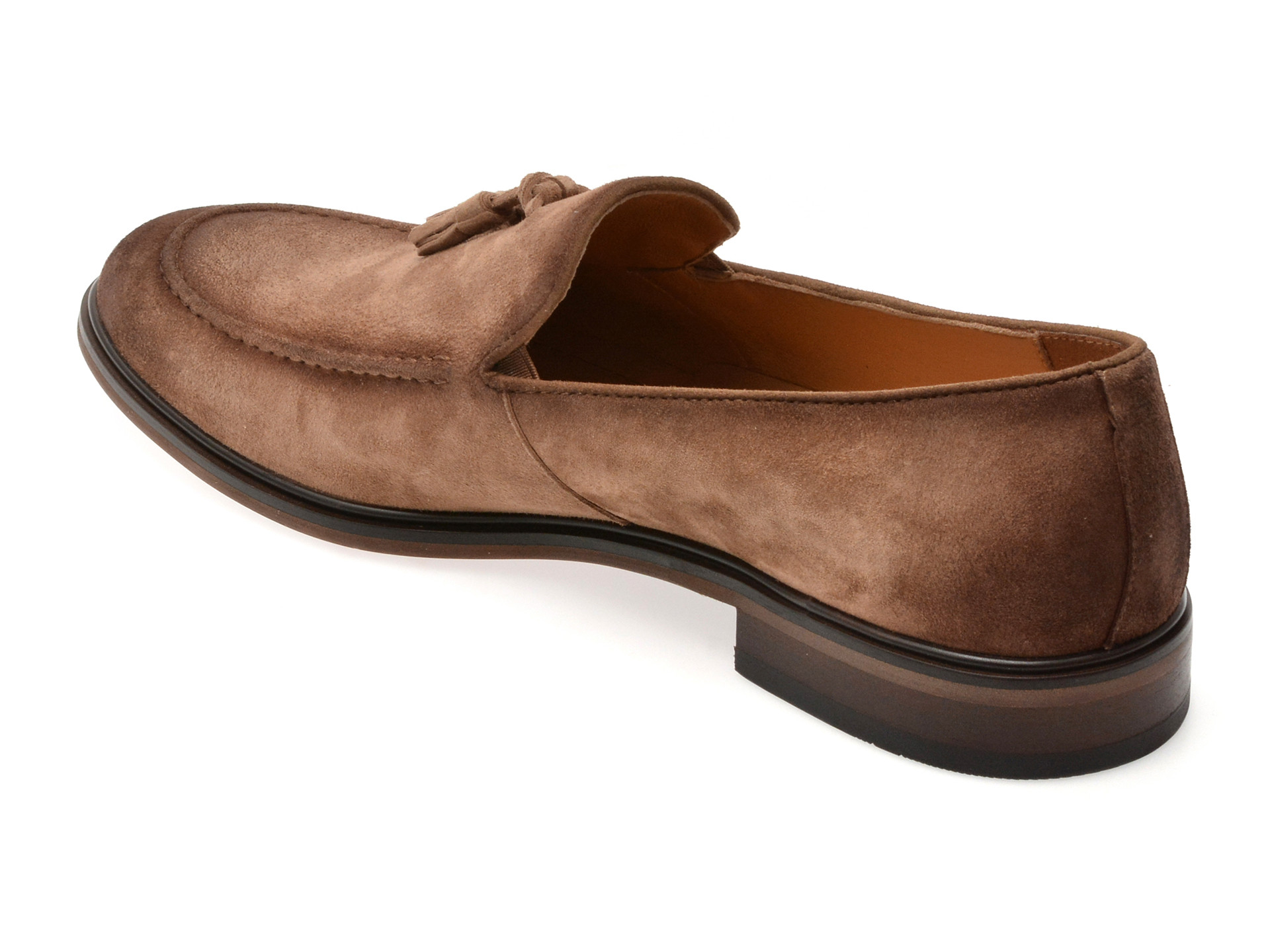 Mocasini eleganti EPICA gri, J8365, din piele intoarsa