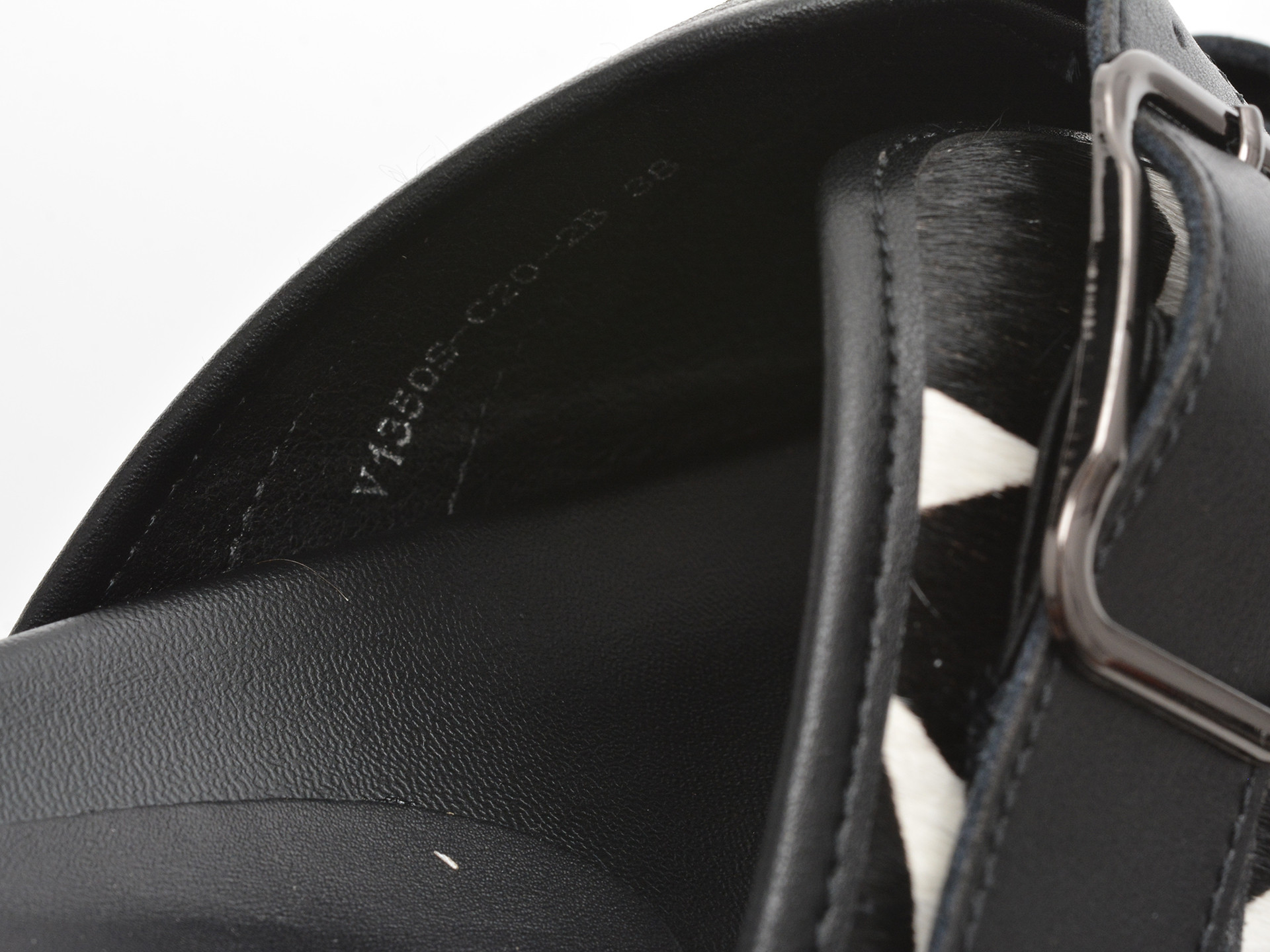 Papuci EPICA negri, 1350C20, din piele naturala