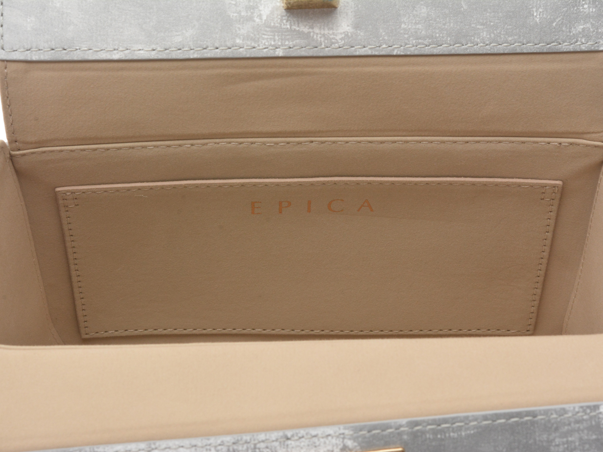 Geanta EPICA argintie, 400813, din piele naturala