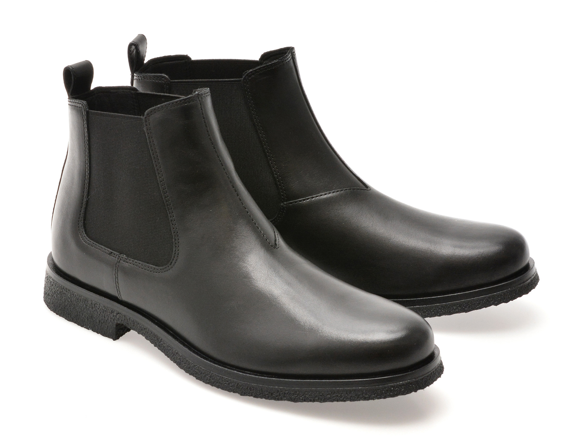 Ghete GEOX negre, U2658A, din piele naturala