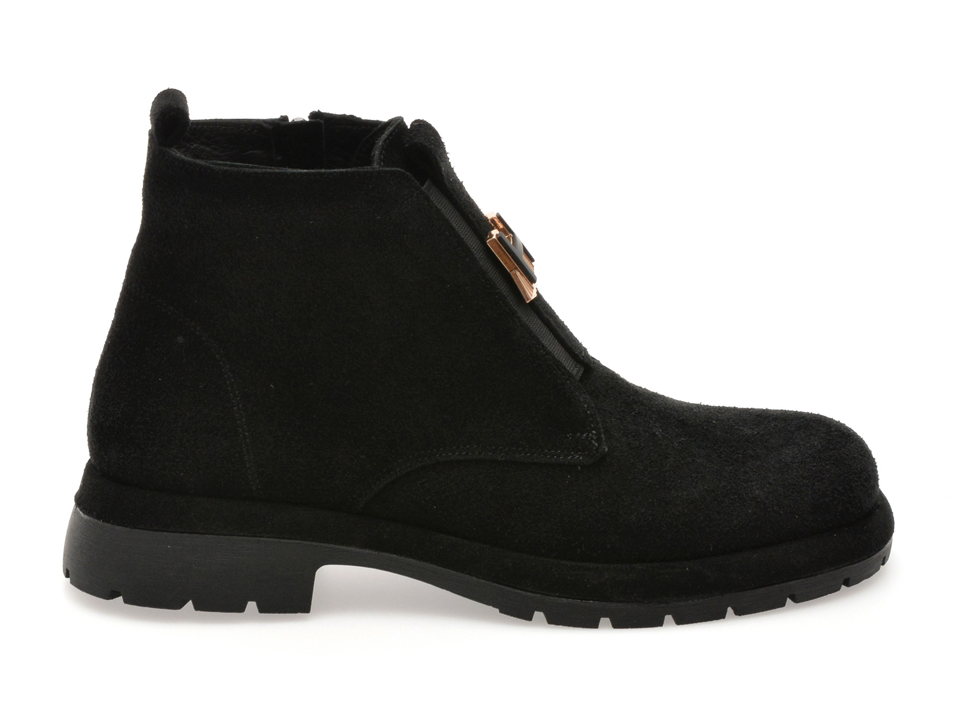 Ghete IMAGE negre, 157525, din piele intoarsa