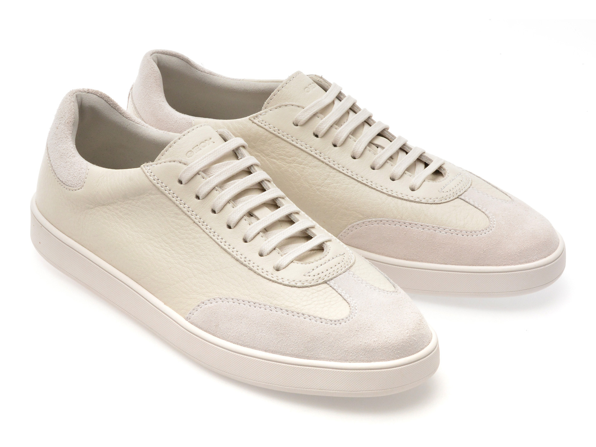 Pantofi sport GEOX albi, U55CHA, din piele naturala