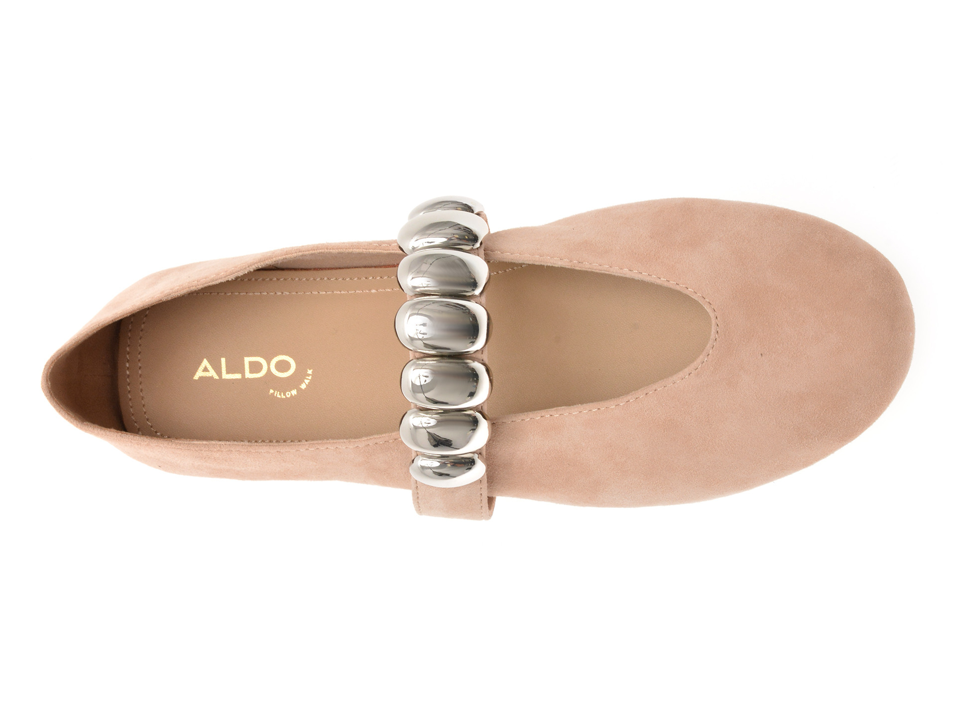 Balerini ALDO bej, FIGGIS 274, din piele intoarsa