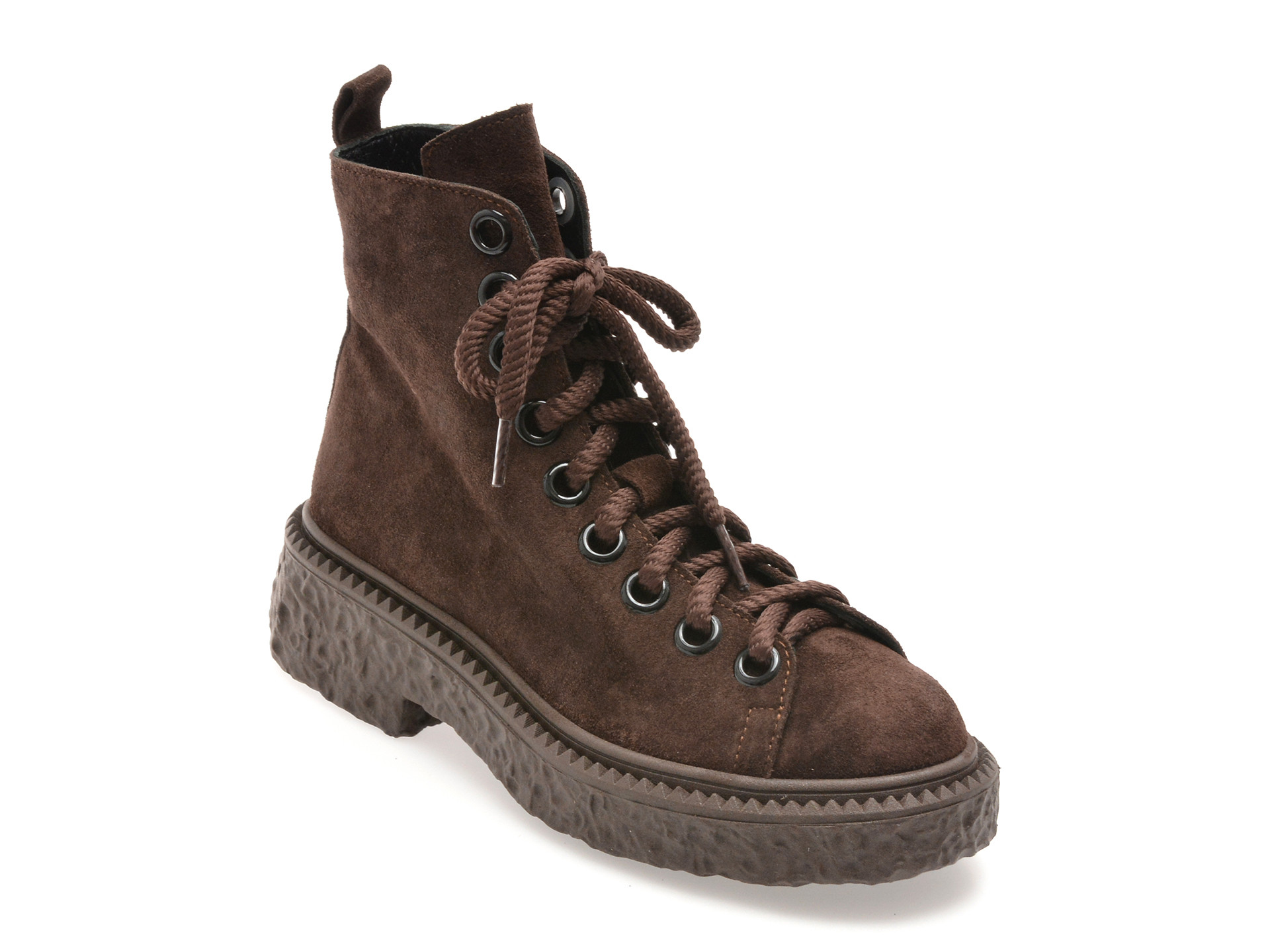 Ghete epica maro 4770030 din piele intoarsa