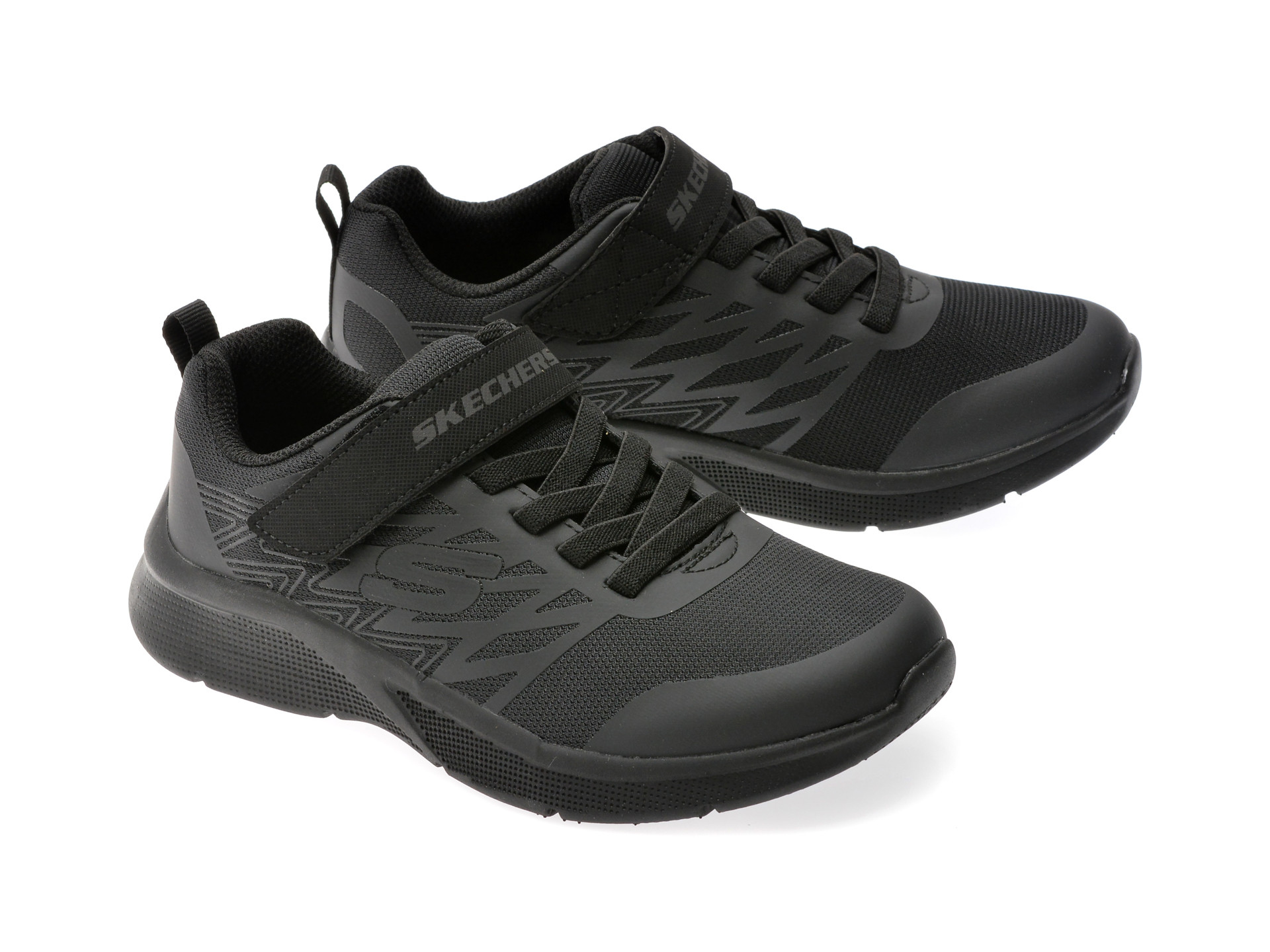 Pantofi sport SKECHERS negri, MICROSPEC, din material textil