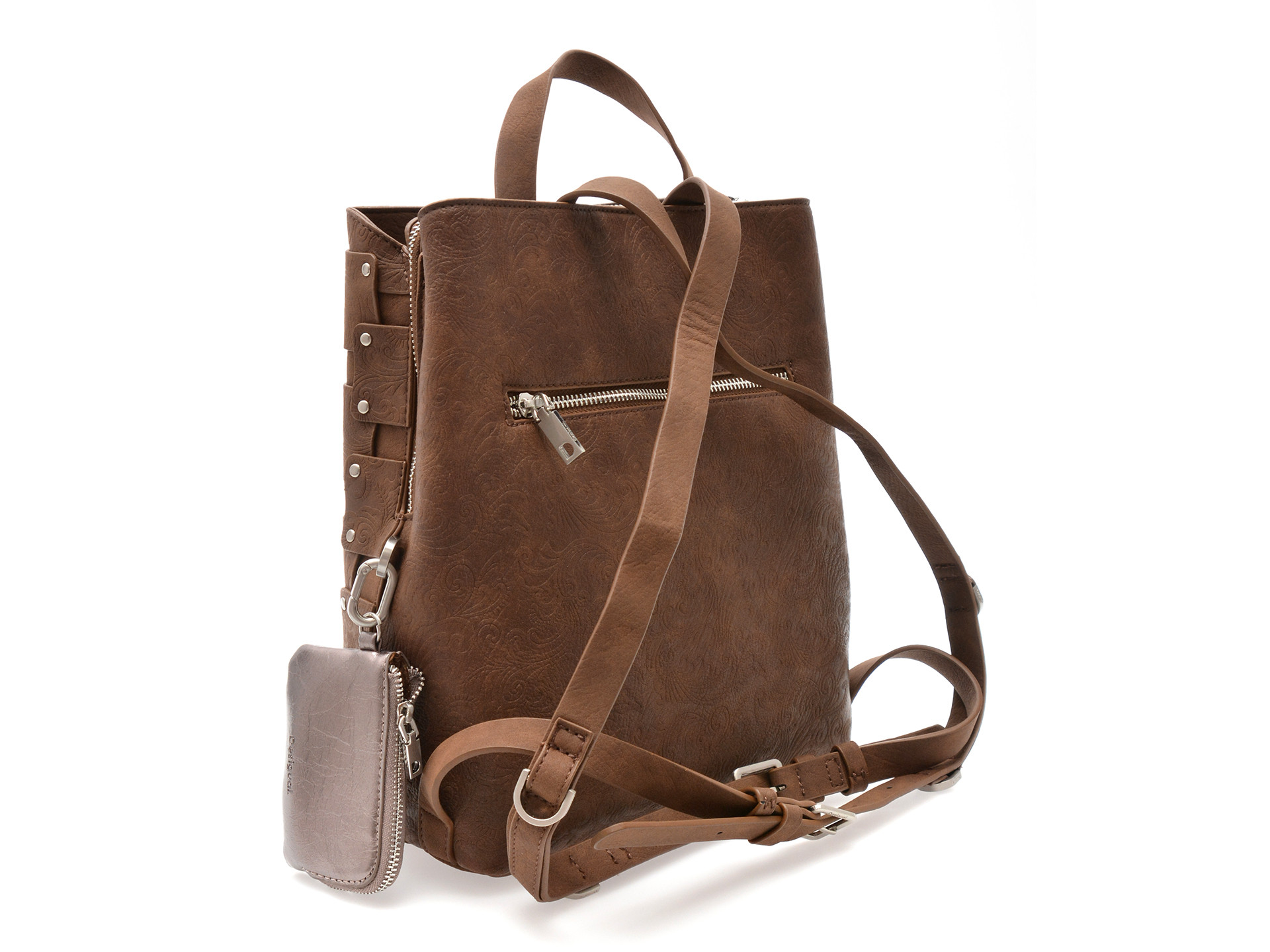 Geanta DESIGUAL maro, WAKP39, din piele ecologica