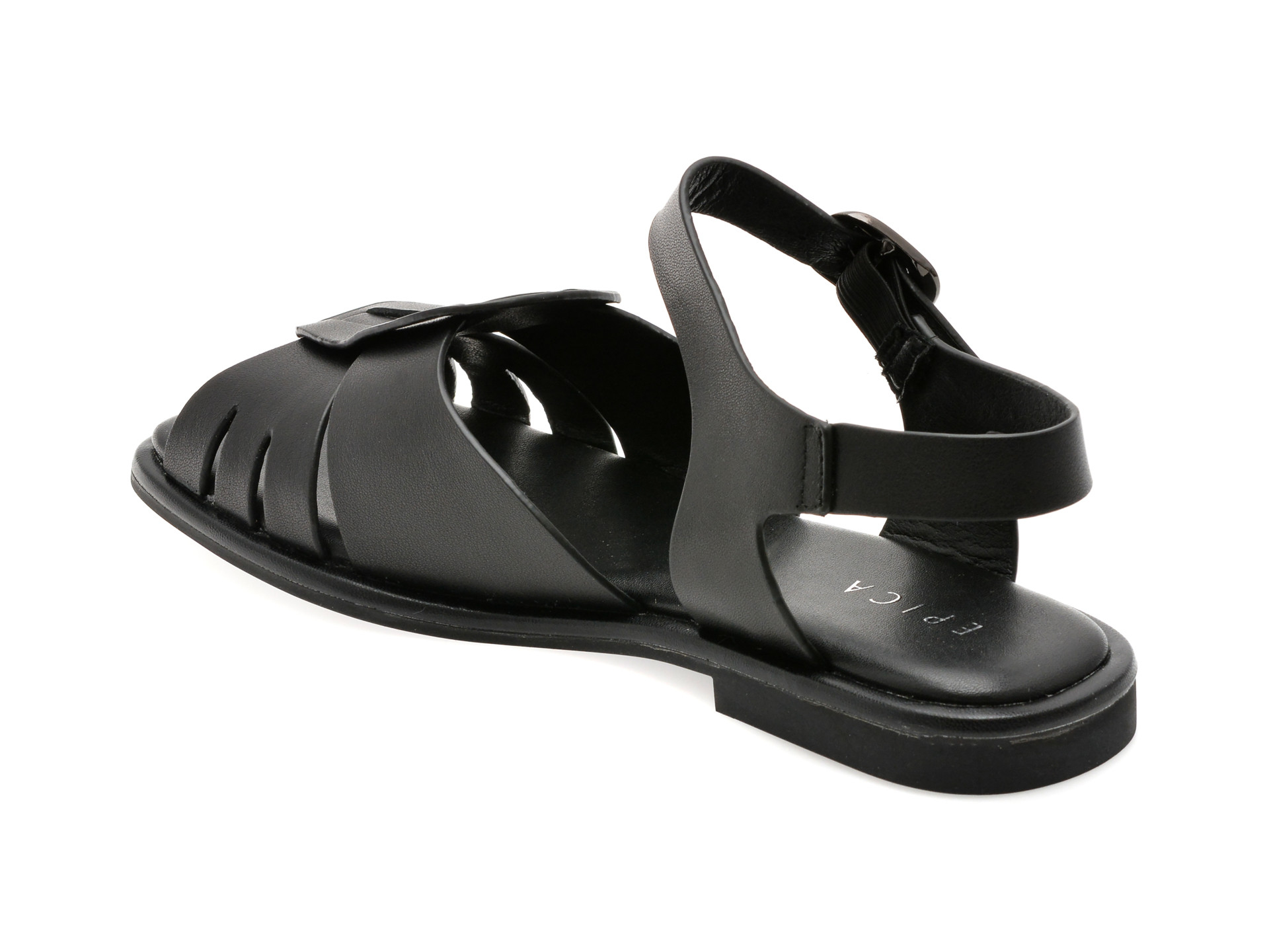 Sandale EPICA negre, 1383C20, din piele naturala