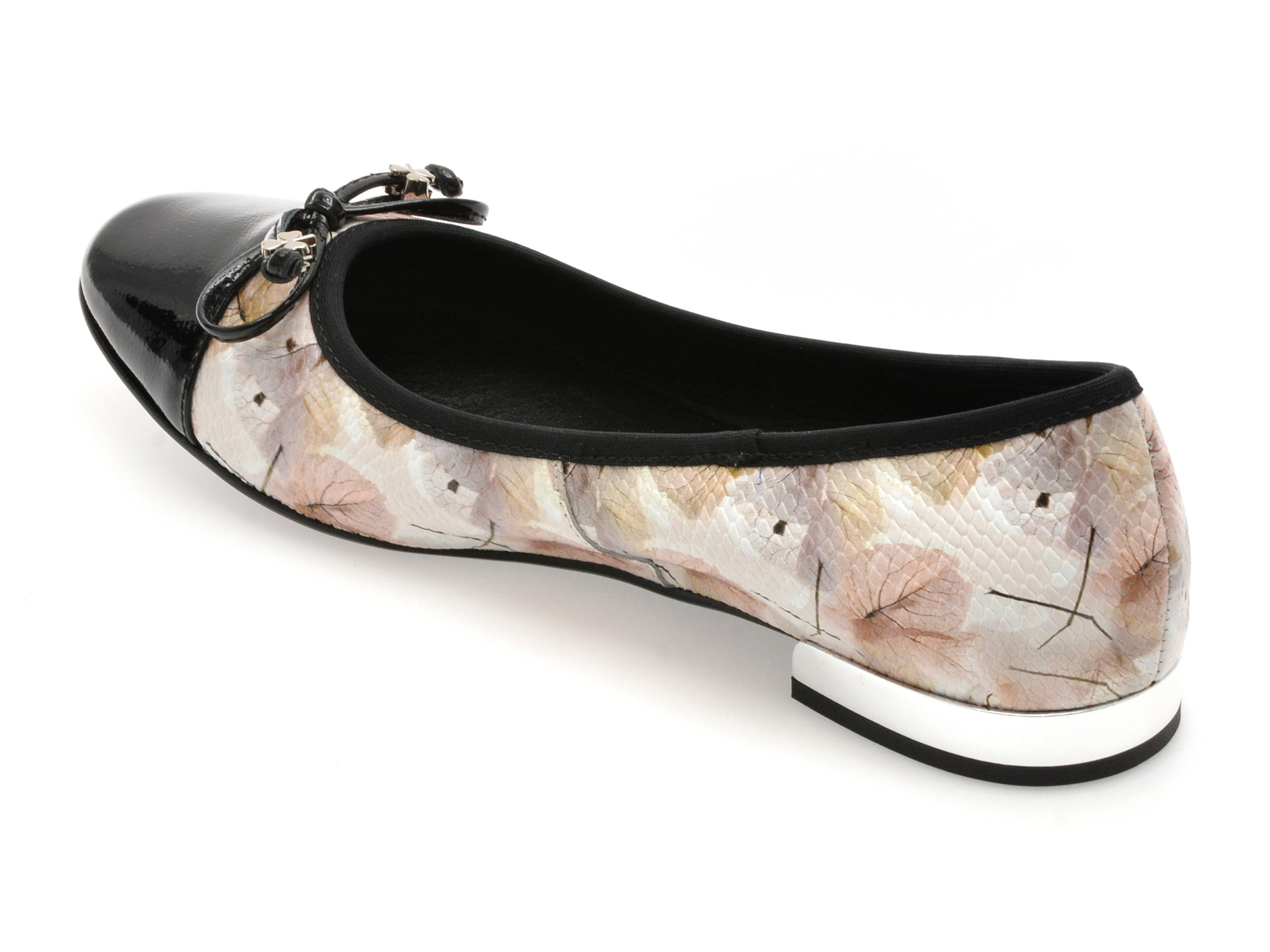 Balerini EPICA albi, 2956, din piele naturala