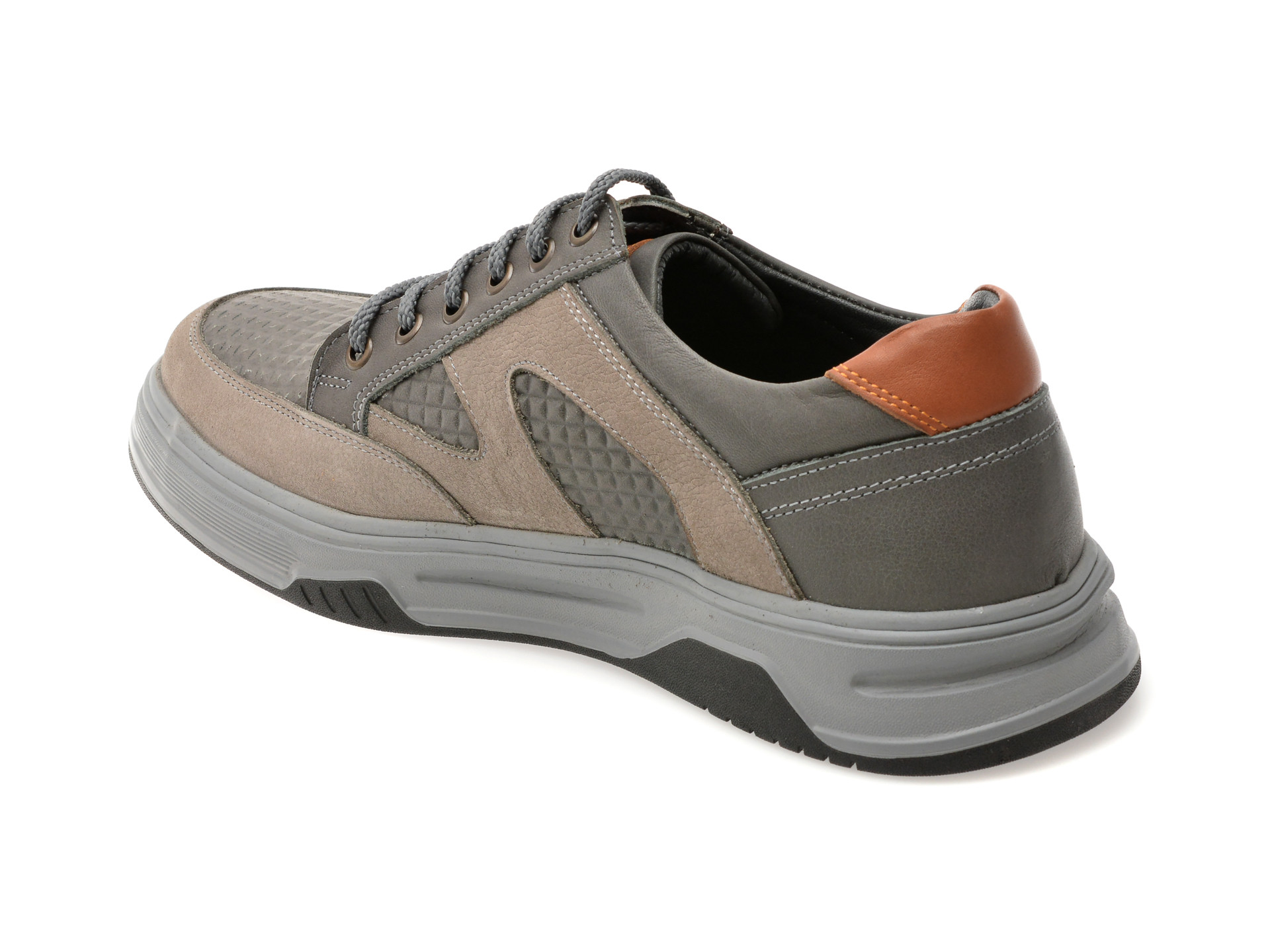 Pantofi sport OTTER gri, 1374, din piele naturala