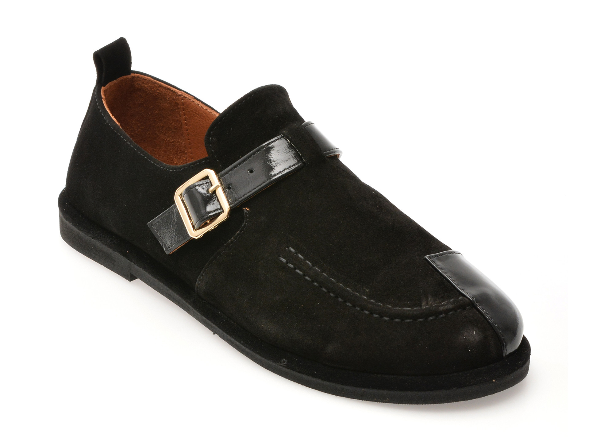 Pantofi EPICA negri, 4796005, din piele intoarsa