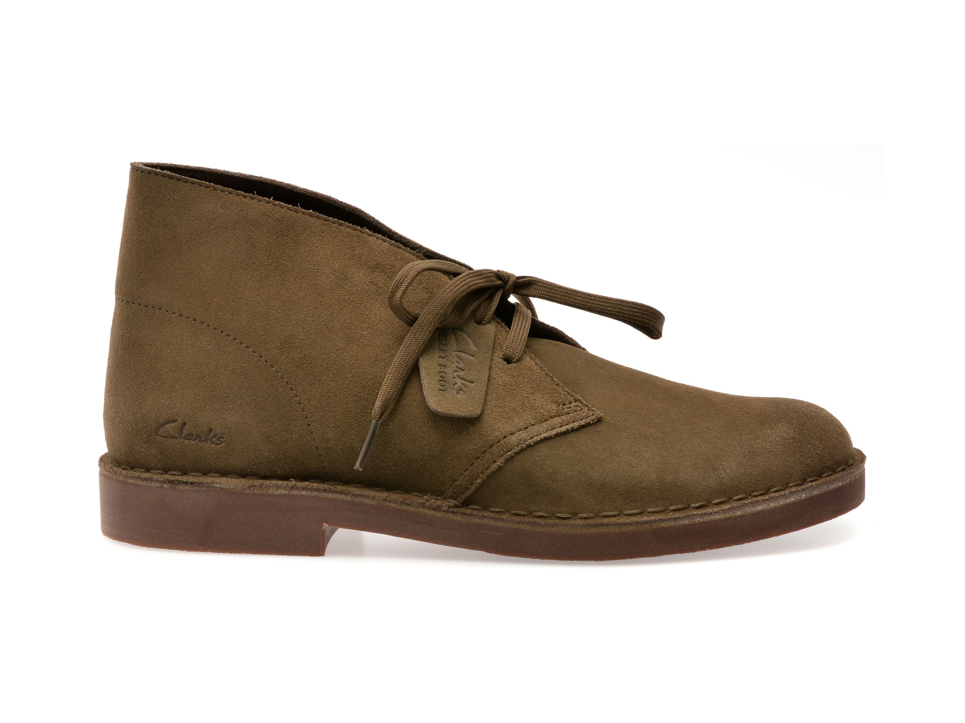 Ghete CLARKS kaki, DESERT BT EVO, din piele intoarsa