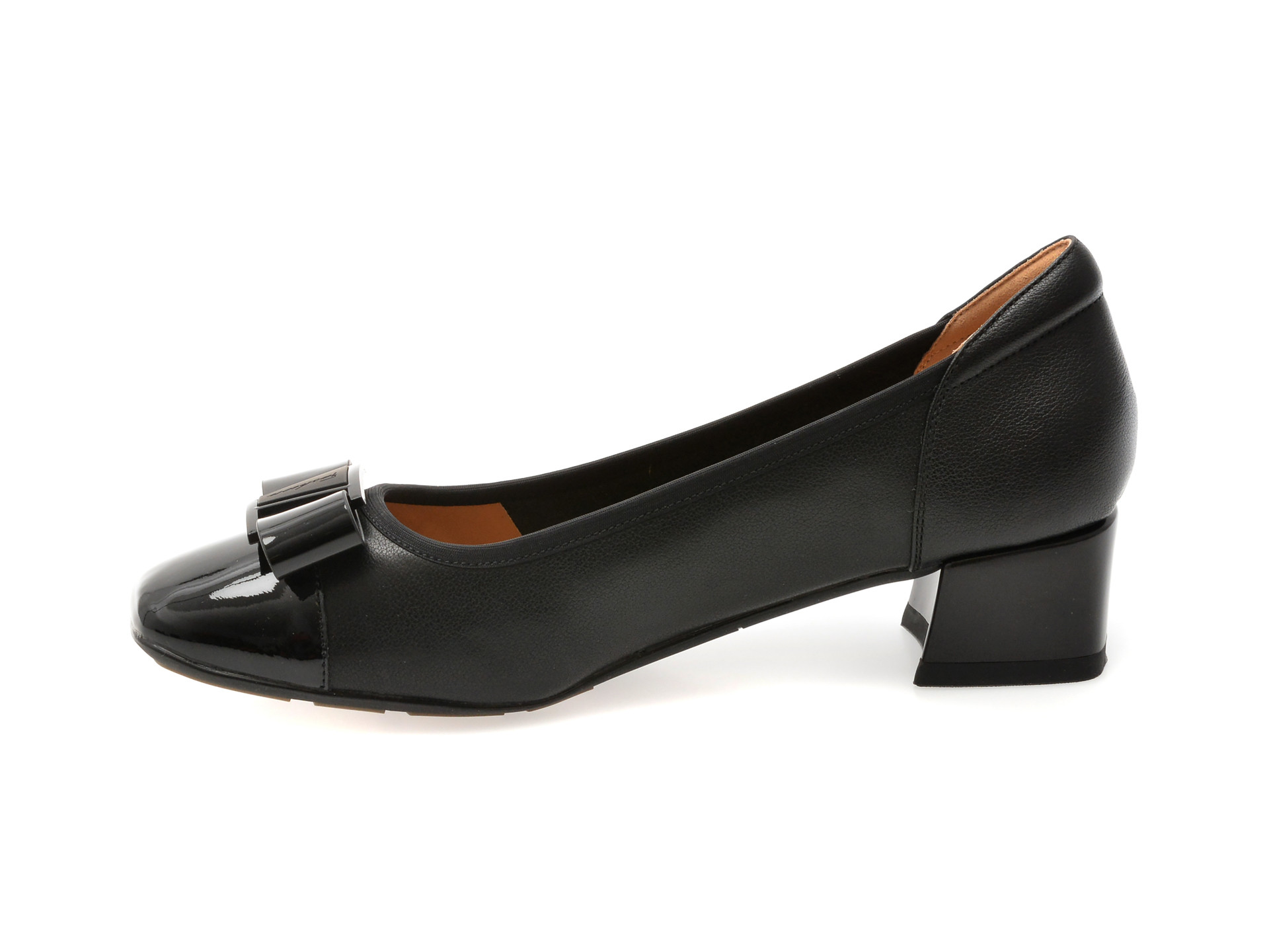 Balerini EPICA negri, 1D5570, din piele naturala