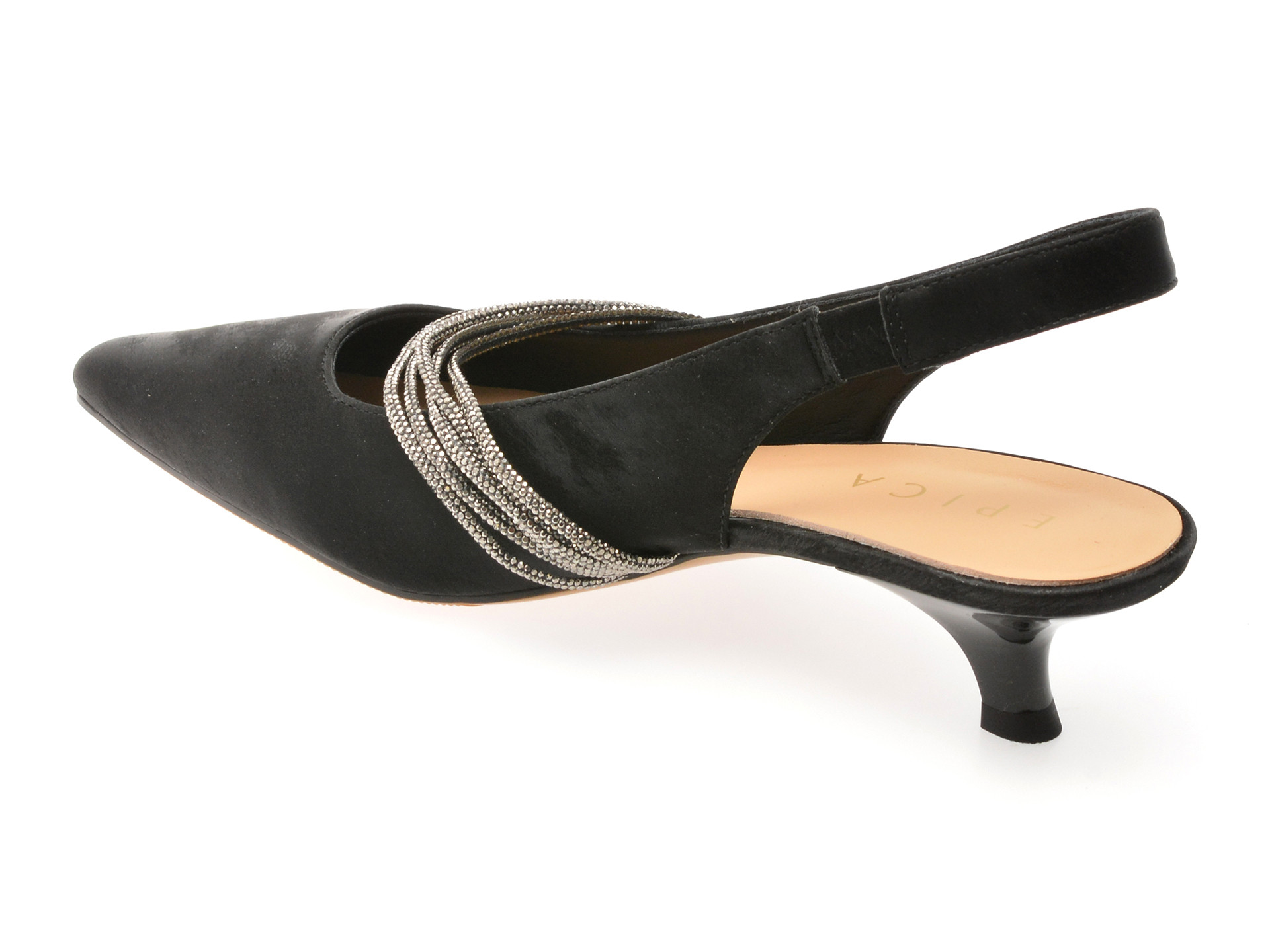 Pantofi eleganti EPICA negri, 26V2266, din piele ecologica