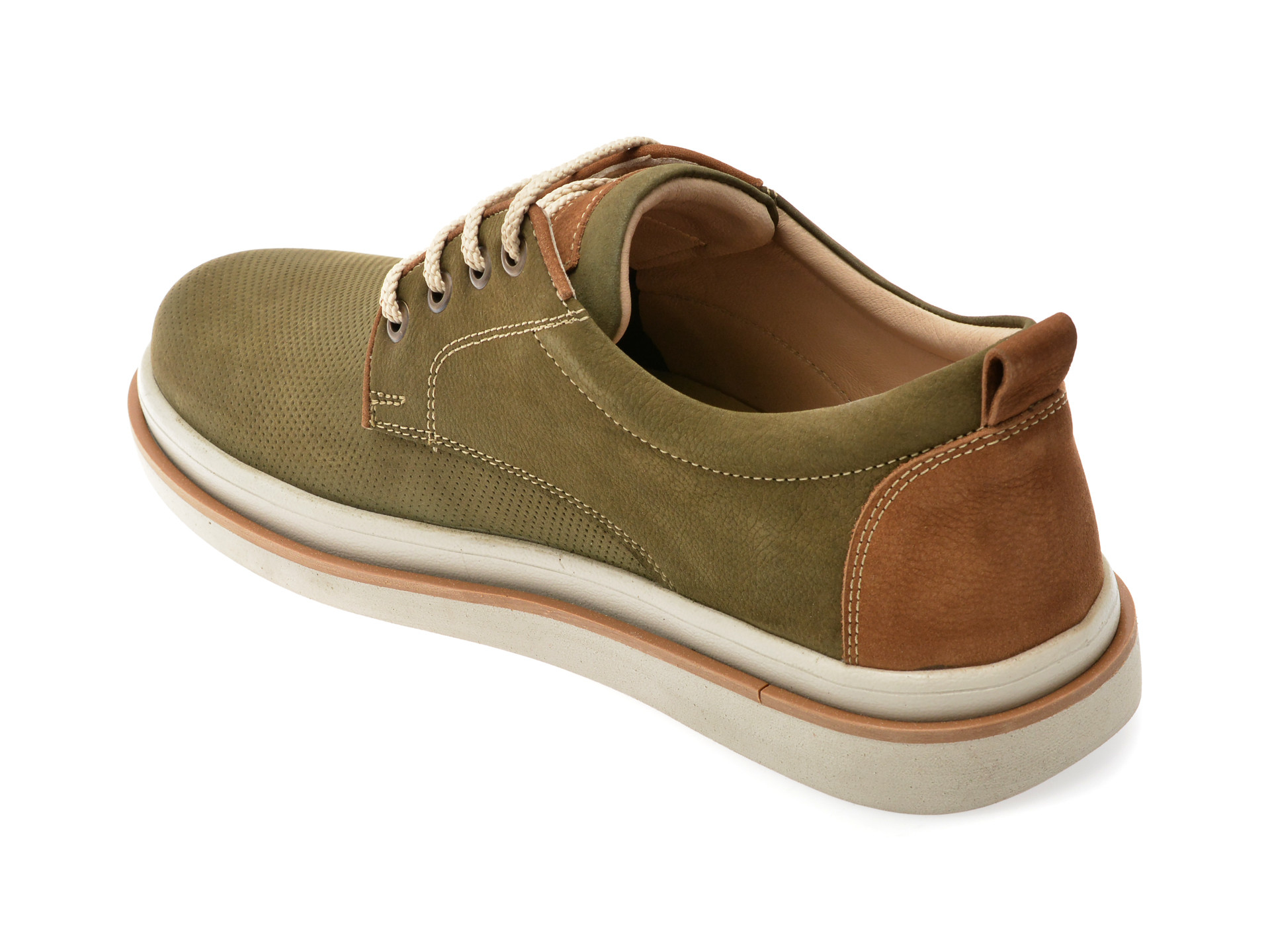 Pantofi OTTER kaki, 2131, din nabuc