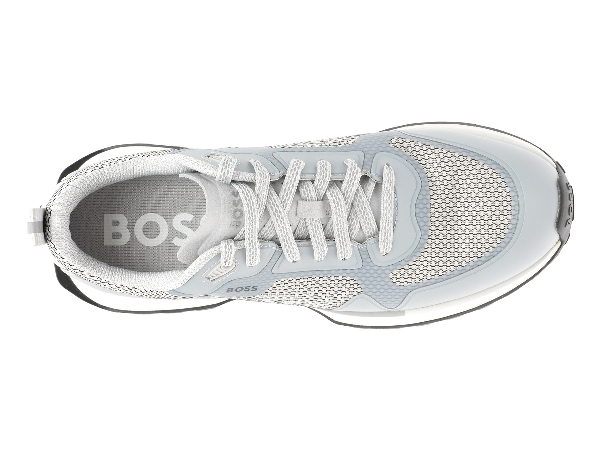 Pantofi sport BOSS albi, 3195, din material textil