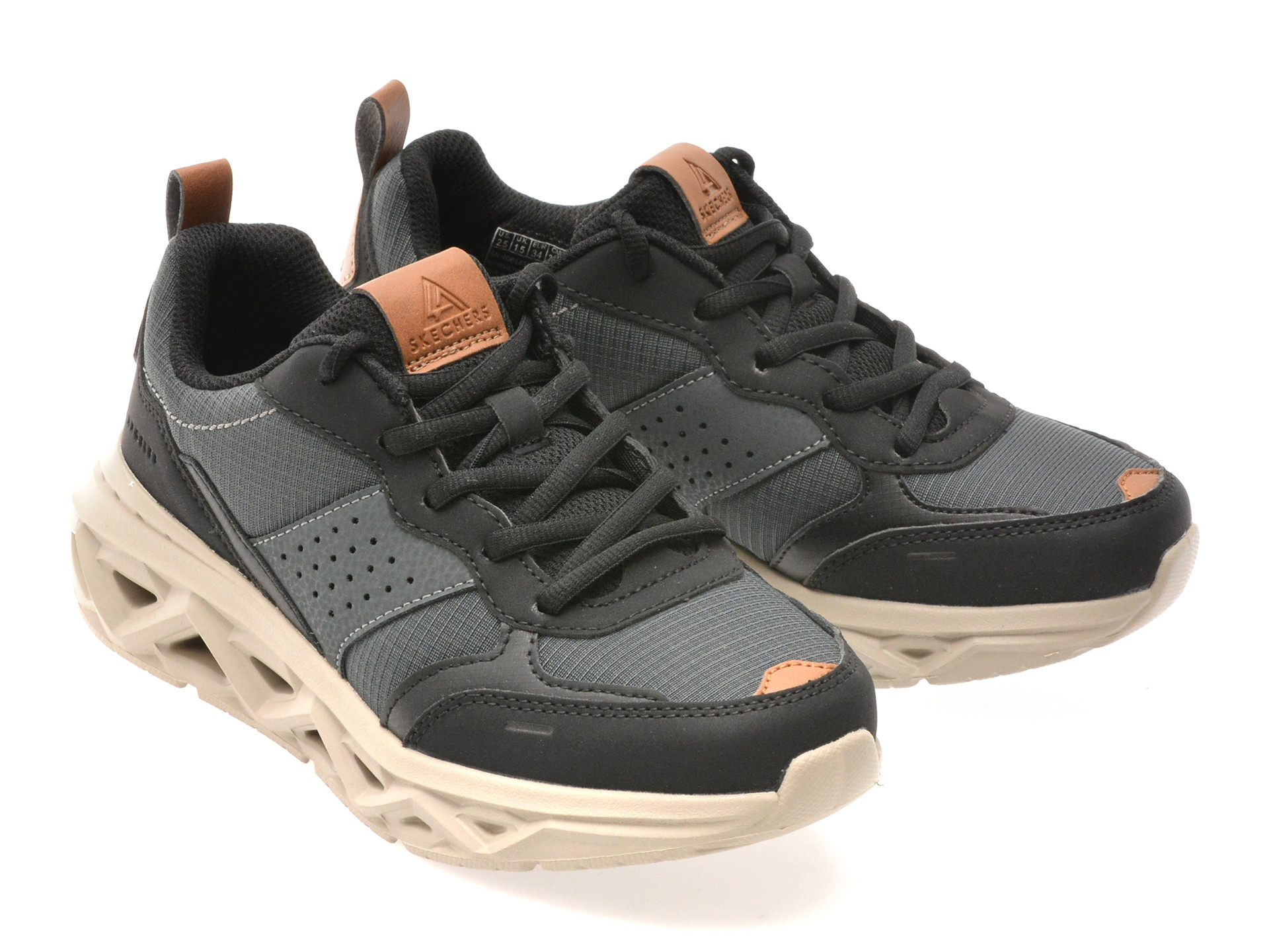 Pantofi sport SKECHERS negri, SKX 1121, din material textil