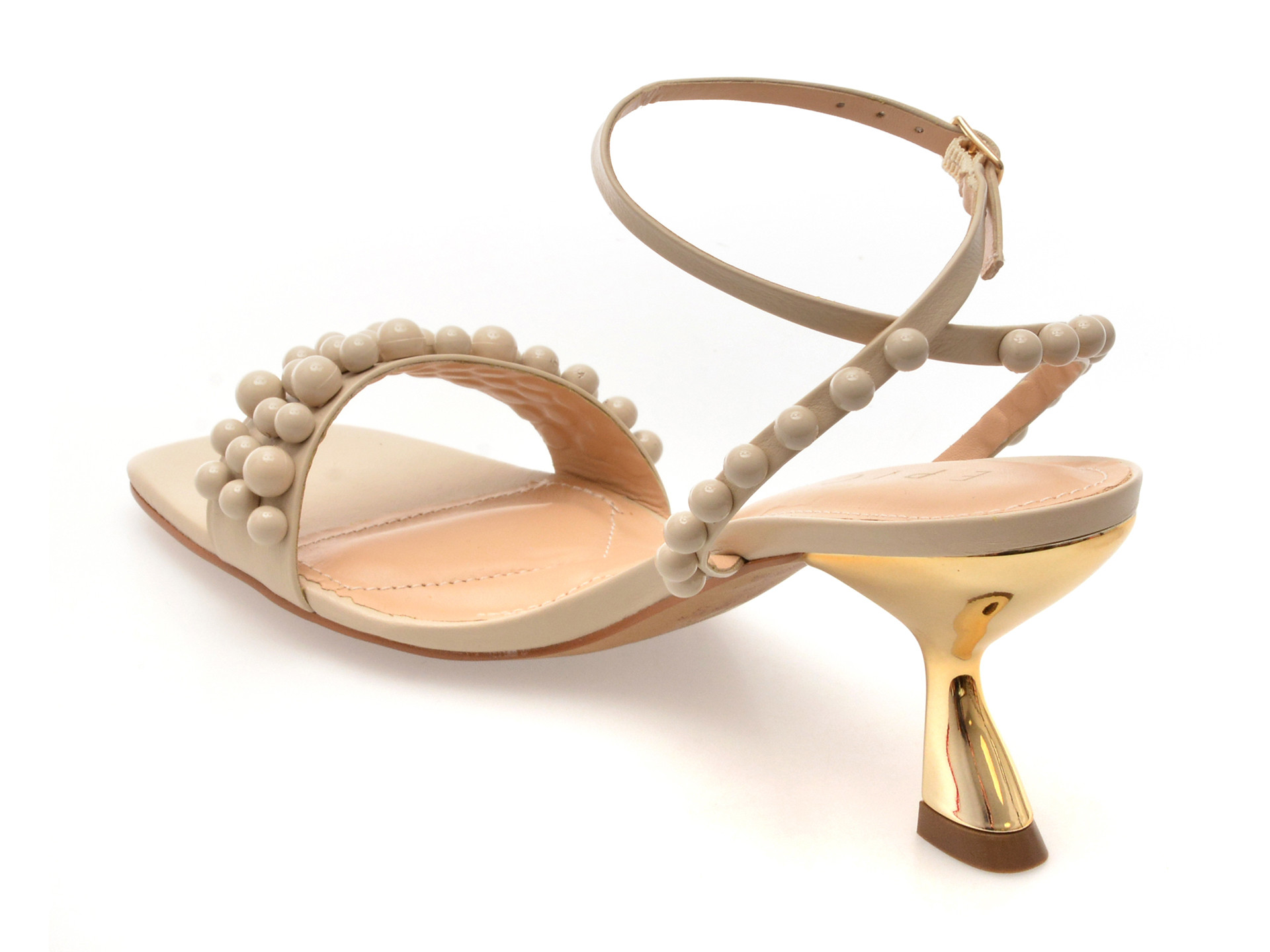 Sandale elegante EPICA nude, 2541001, din piele naturala