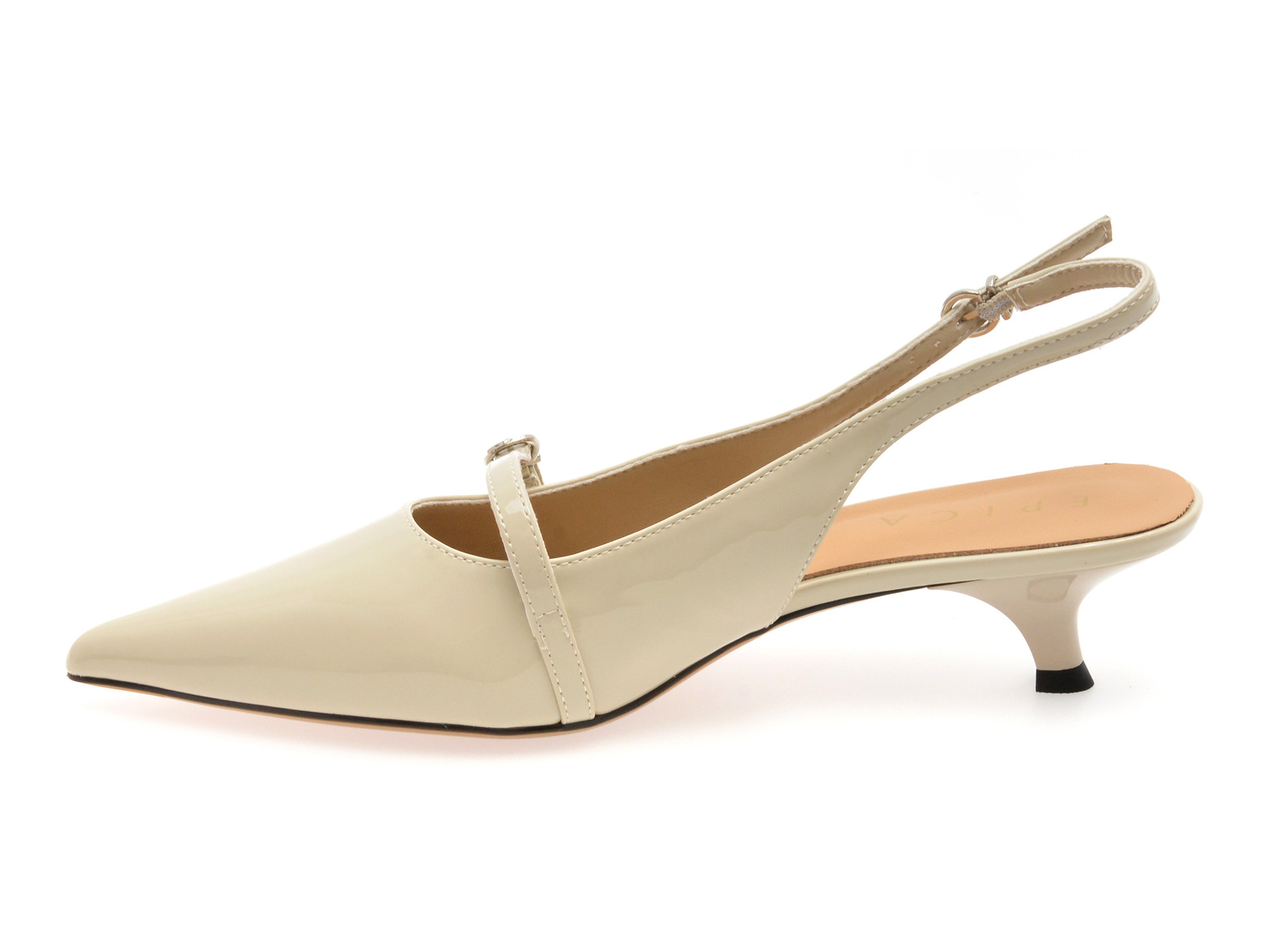 Pantofi eleganti EPICA bej, 26U2257, din piele ecologica lacuita