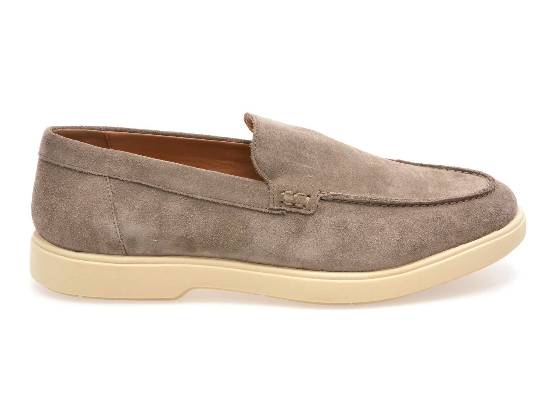 Mocasini GEOX gri, U55LAD, din piele intoarsa