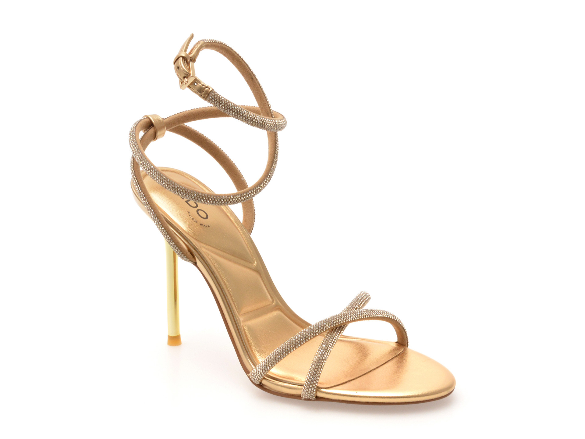 Sandale ALDO aurii, MANAELDEN 715, din material textil