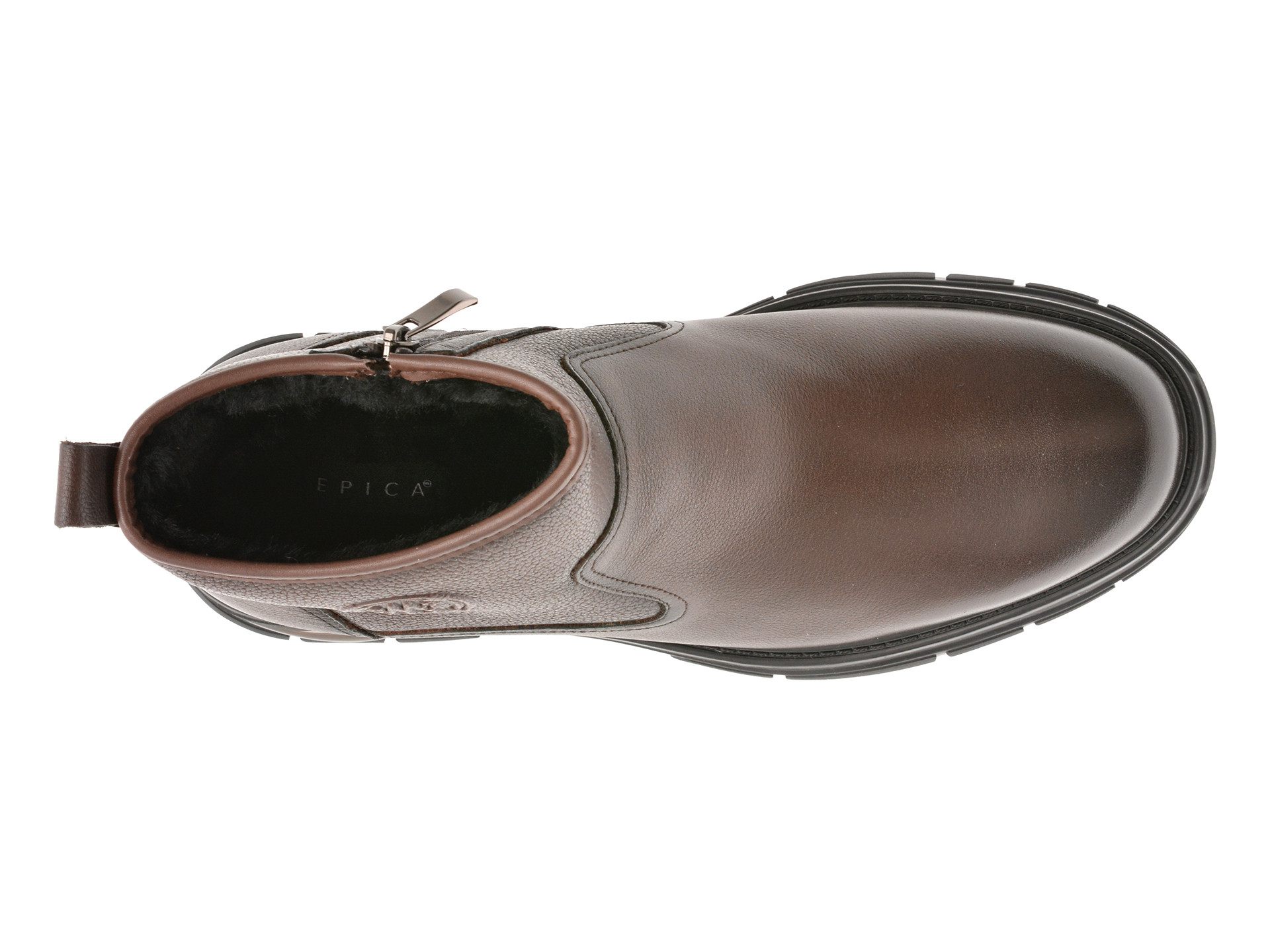 Ghete EPICA maro, 51915, din piele naturala
