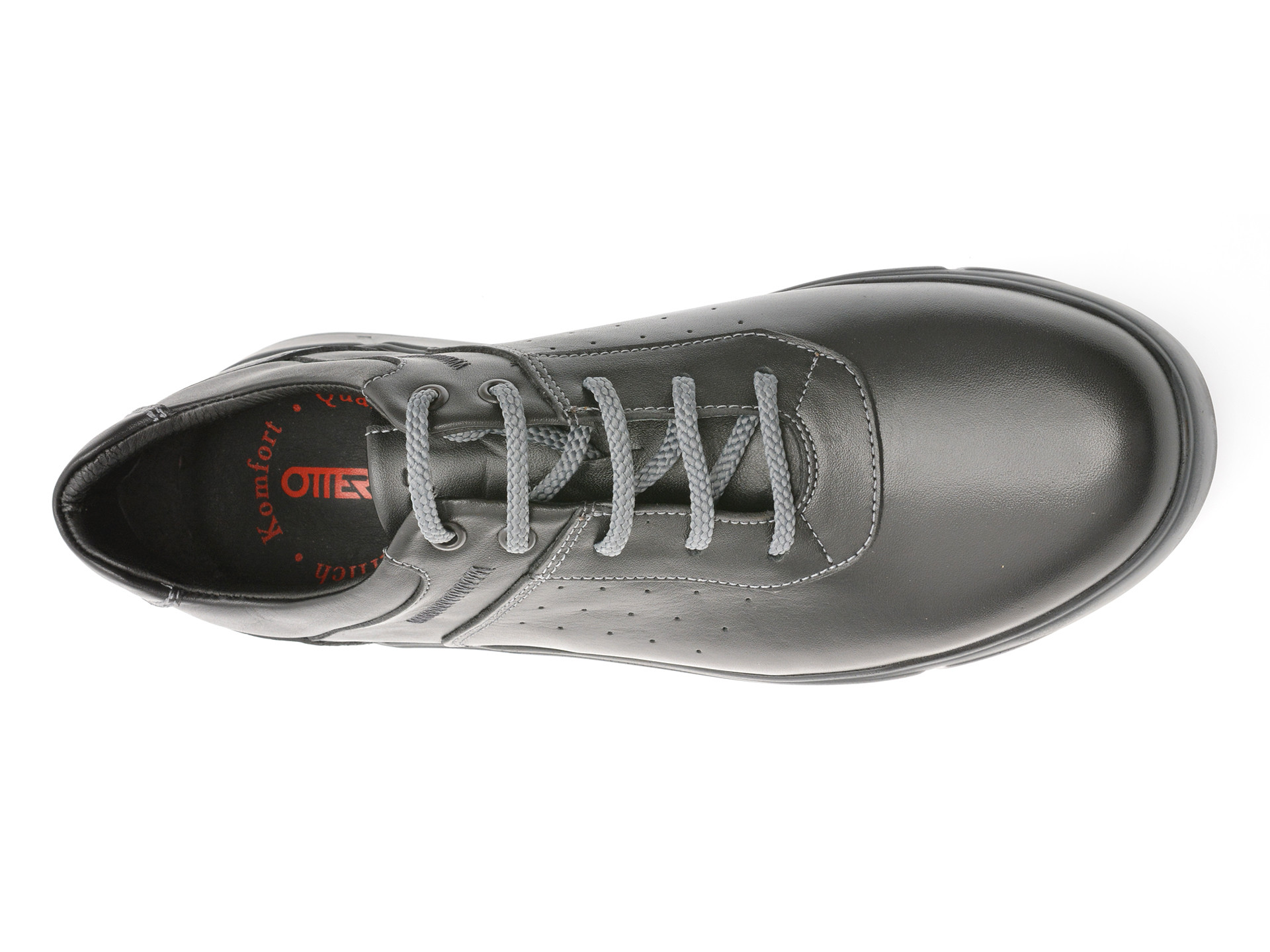 Pantofi OTTER negri, 2055273, din piele naturala