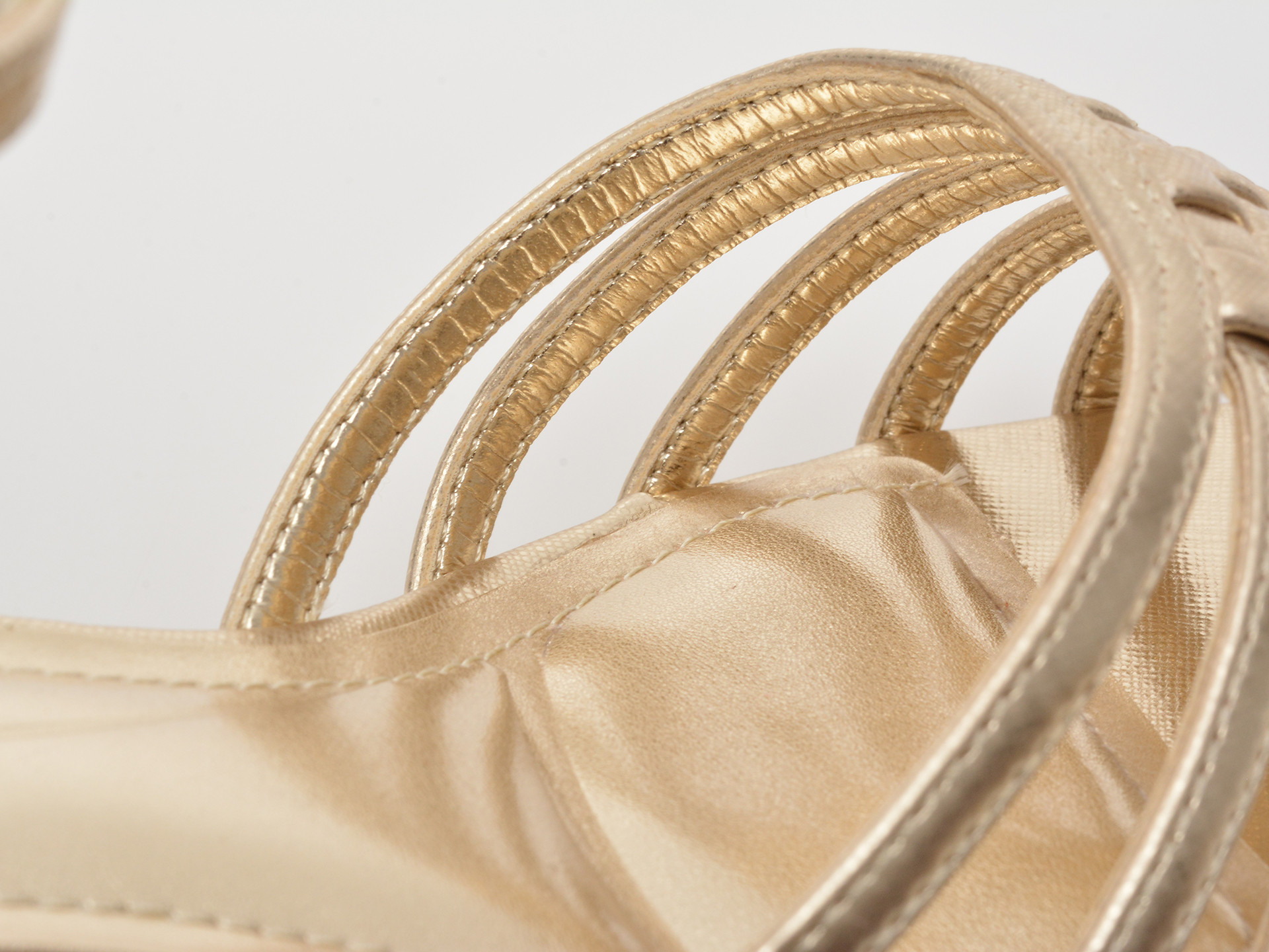 Sandale LAURA BIAGIOTTI aurii, 9031, din piele ecologica