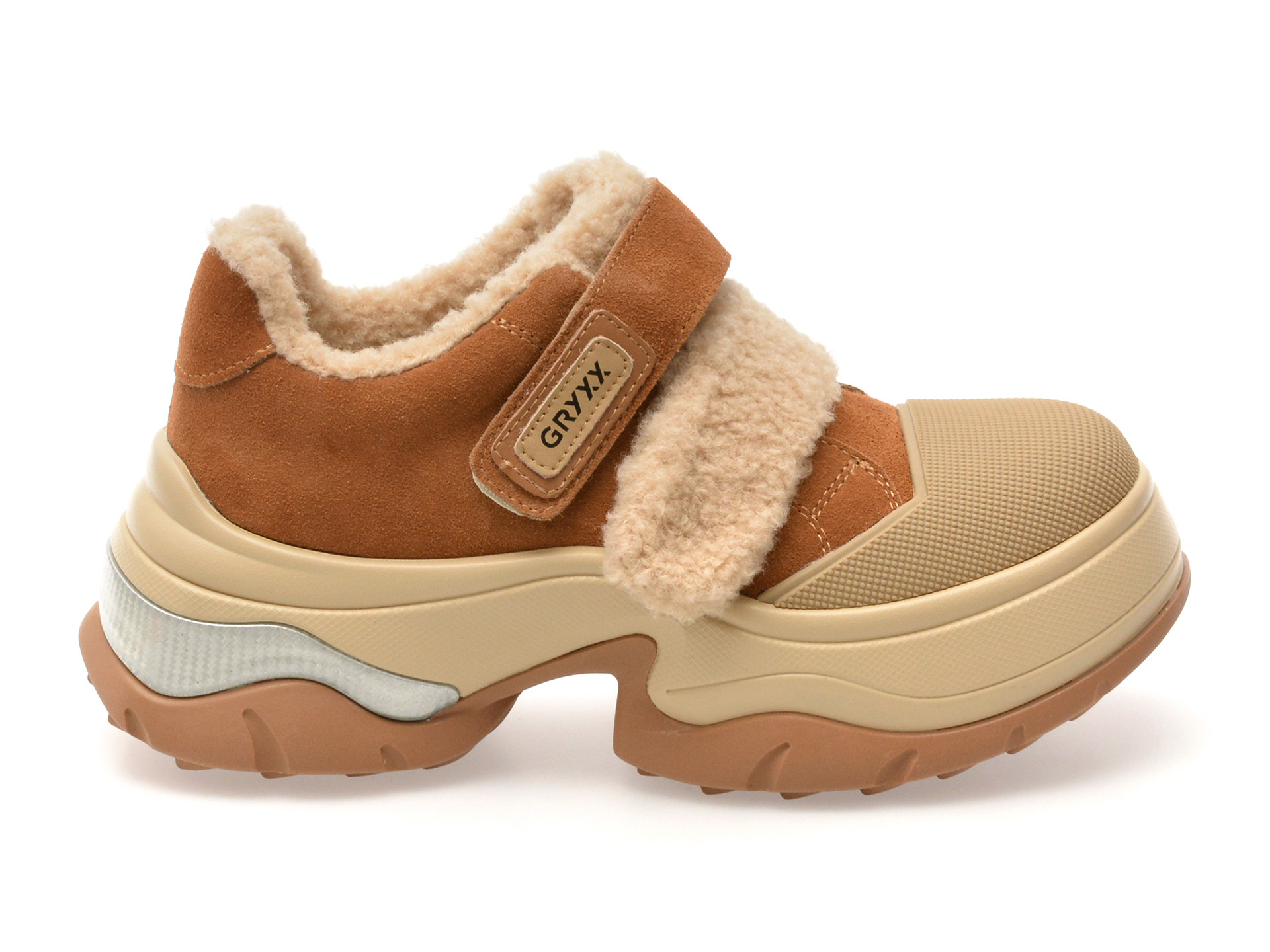 Pantofi GRYXX maro, 1681, din piele naturala