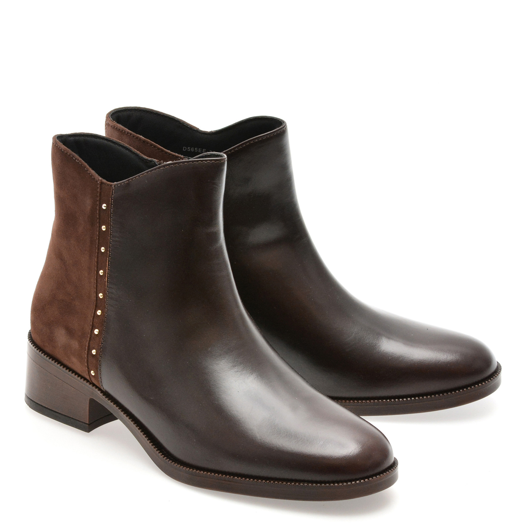 Ghete GEOX maro, D565EE, din piele naturala