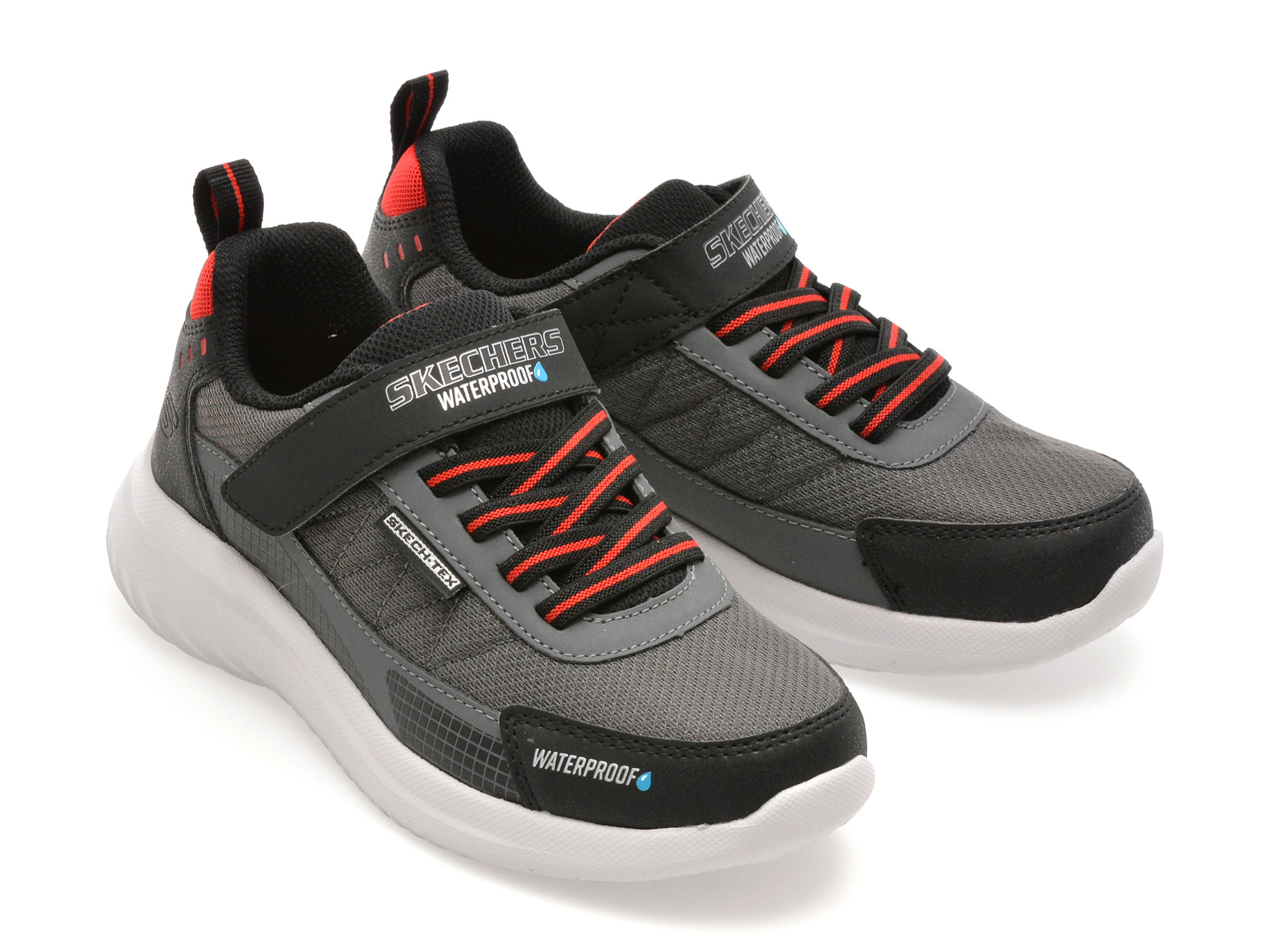 Pantofi sport SKECHERS negri, BOUNDER 2.0, din material textil