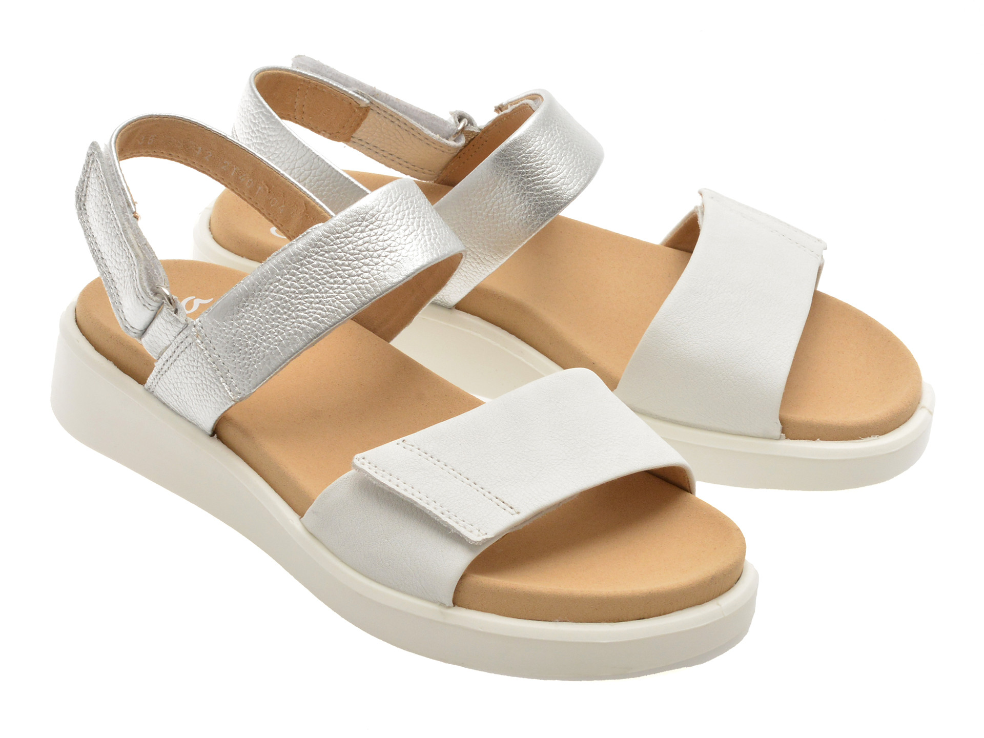 Sandale ARA argintii, 21401, din piele naturala