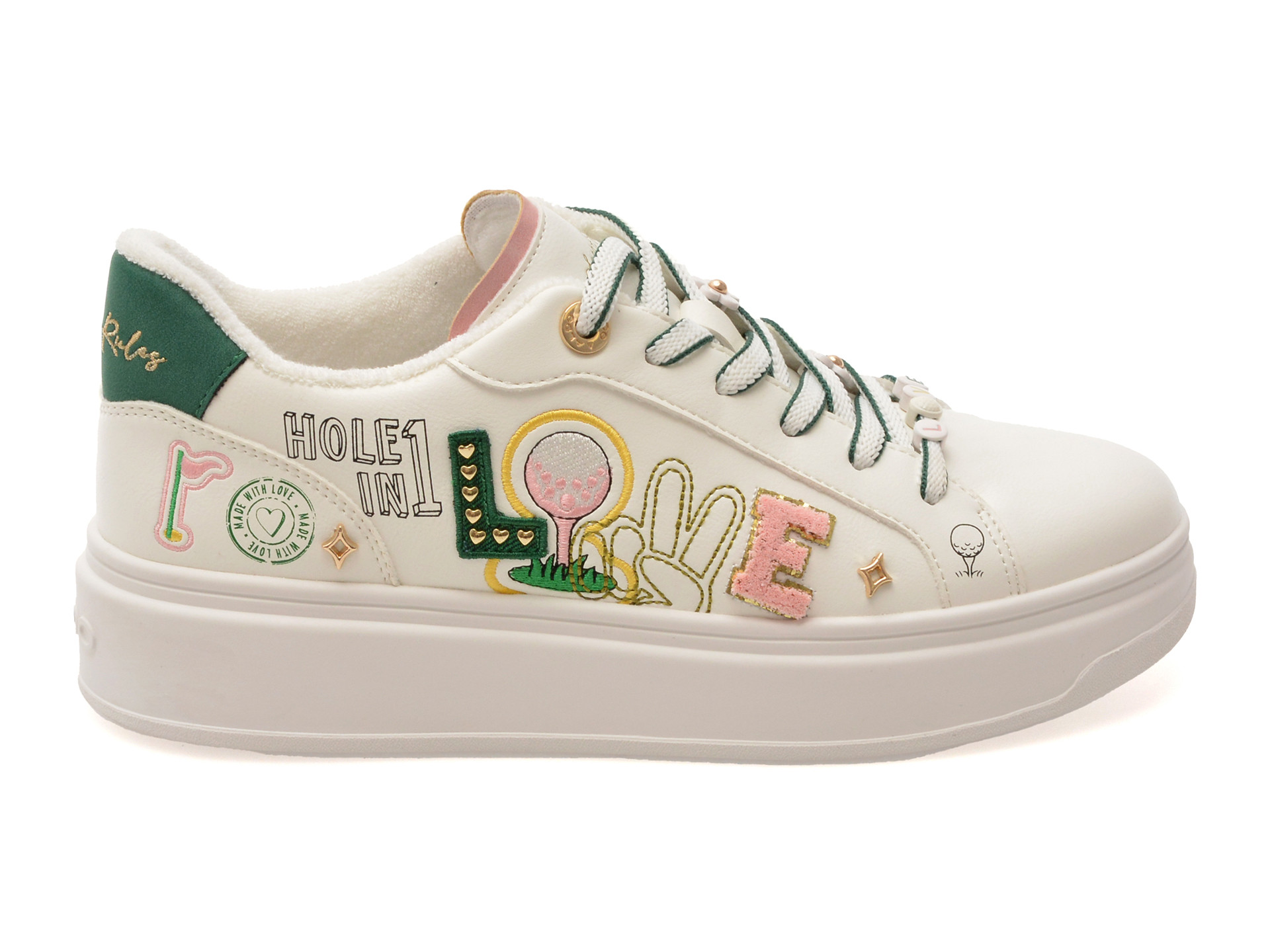 Pantofi sport ALDO albi, FOREMORE 138, din piele ecologica