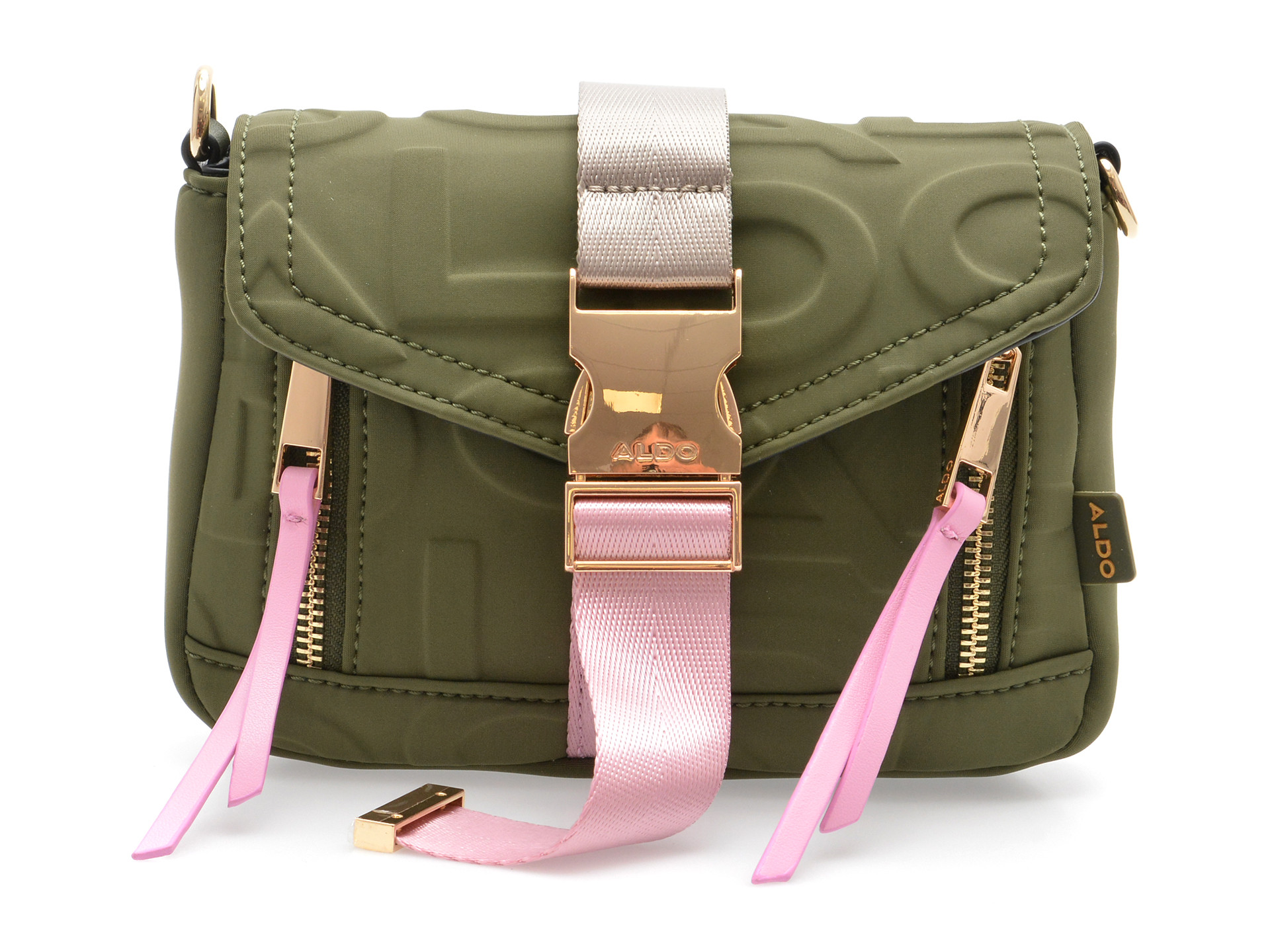 Geanta ALDO kaki, ASERIDER 250, din material textil