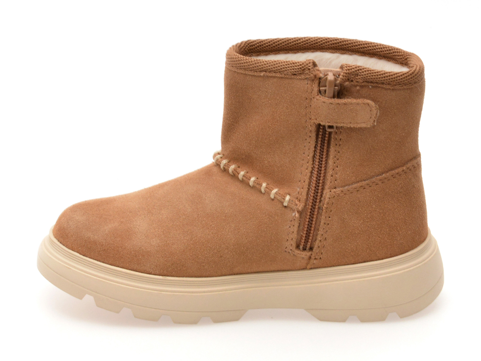 Ghete GEOX maro, B565YA, din piele intoarsa