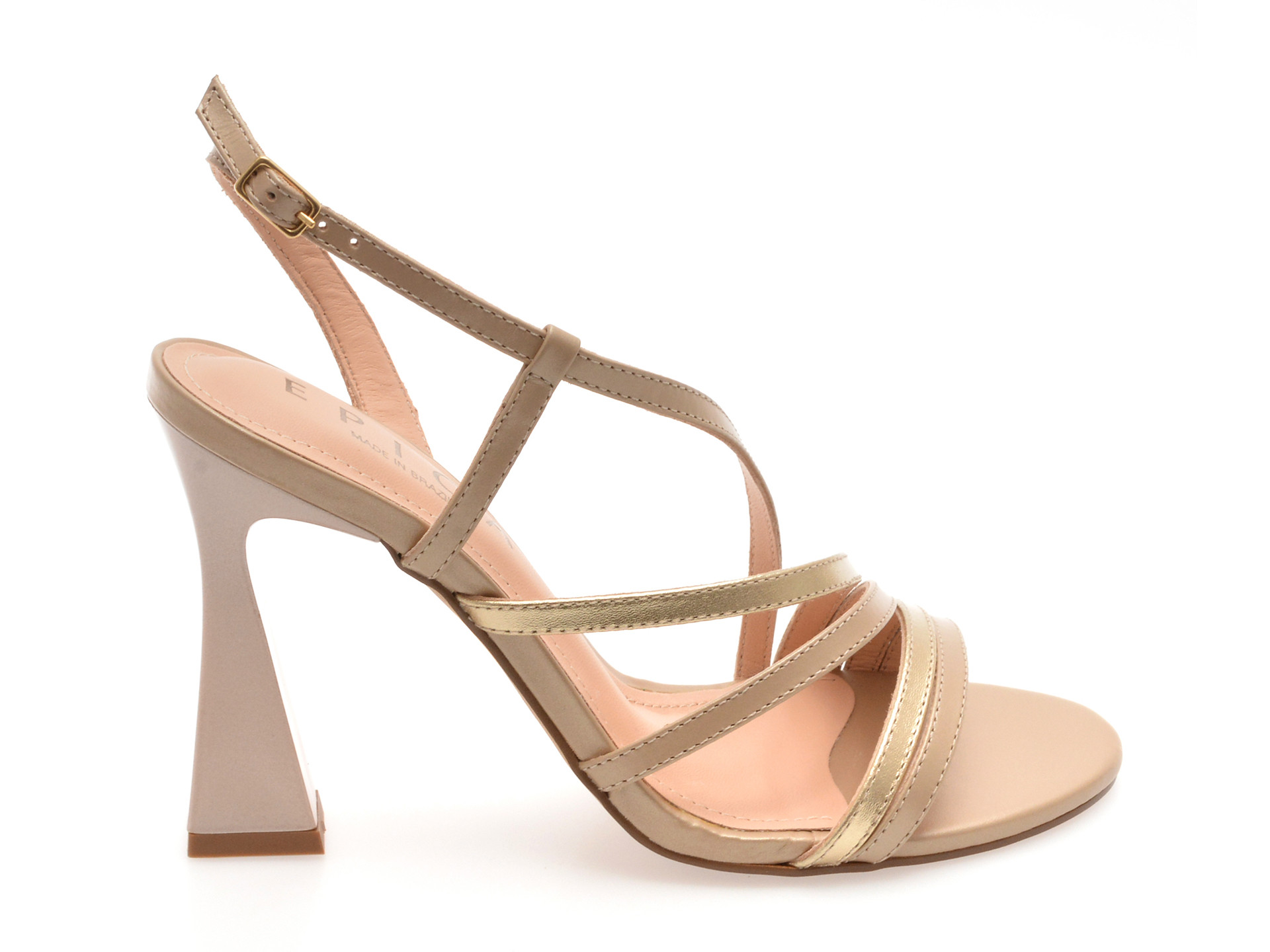 Sandale elegante EPICA nude, 1007835, din piele naturala