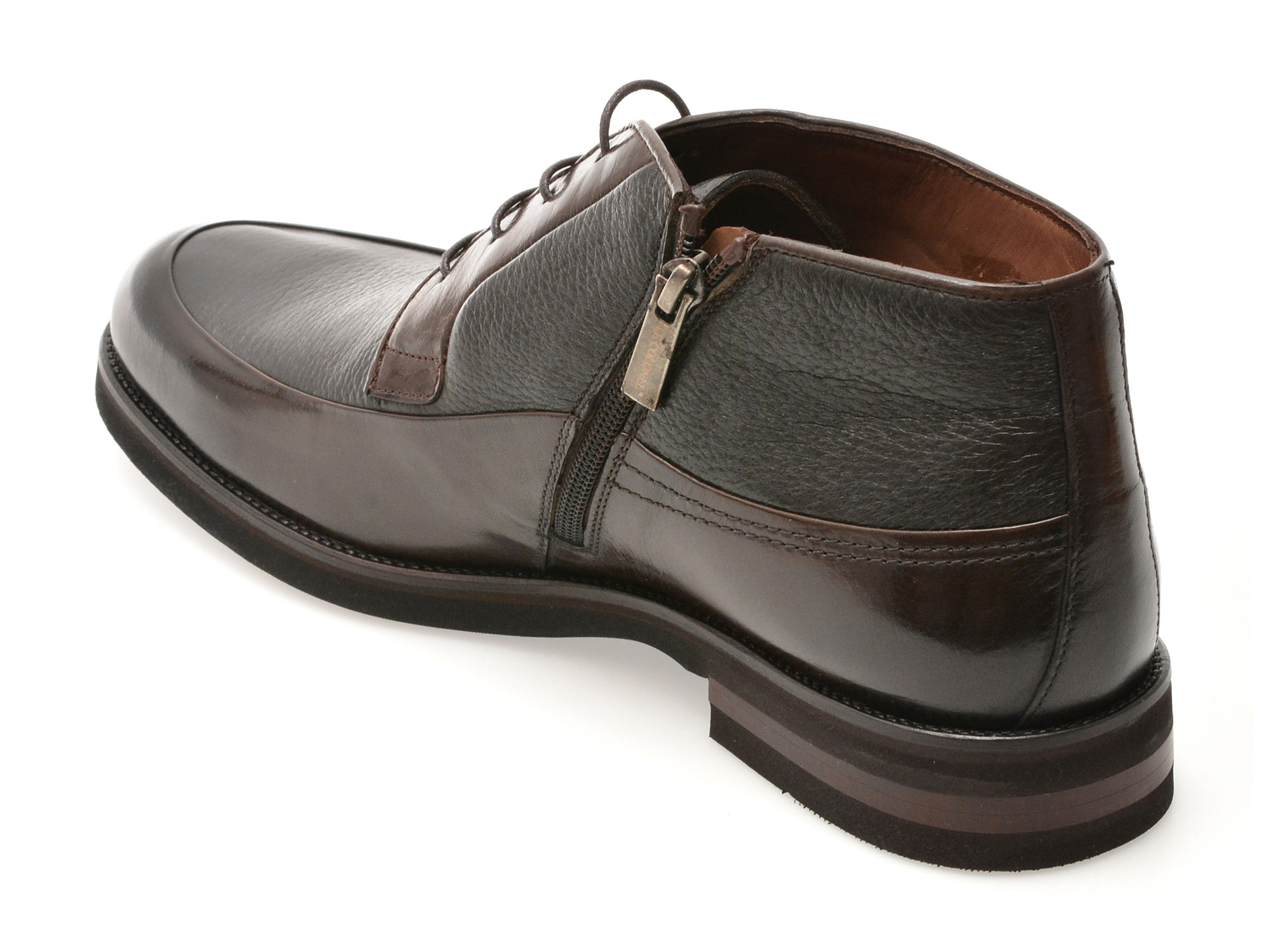 Ghete elegante LE COLONEL maro, 63938, din piele naturala