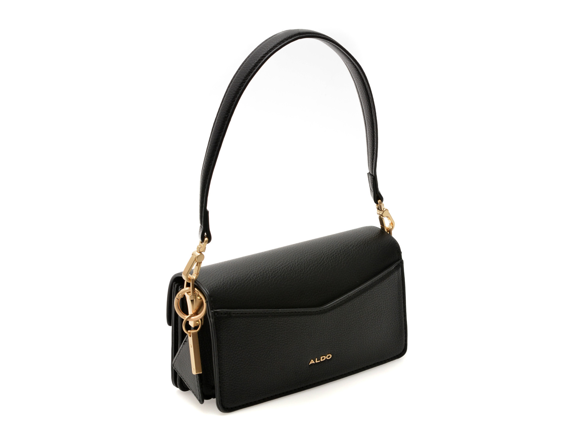 Geanta ALDO neagra, LUXE CARRY, din piele ecologica