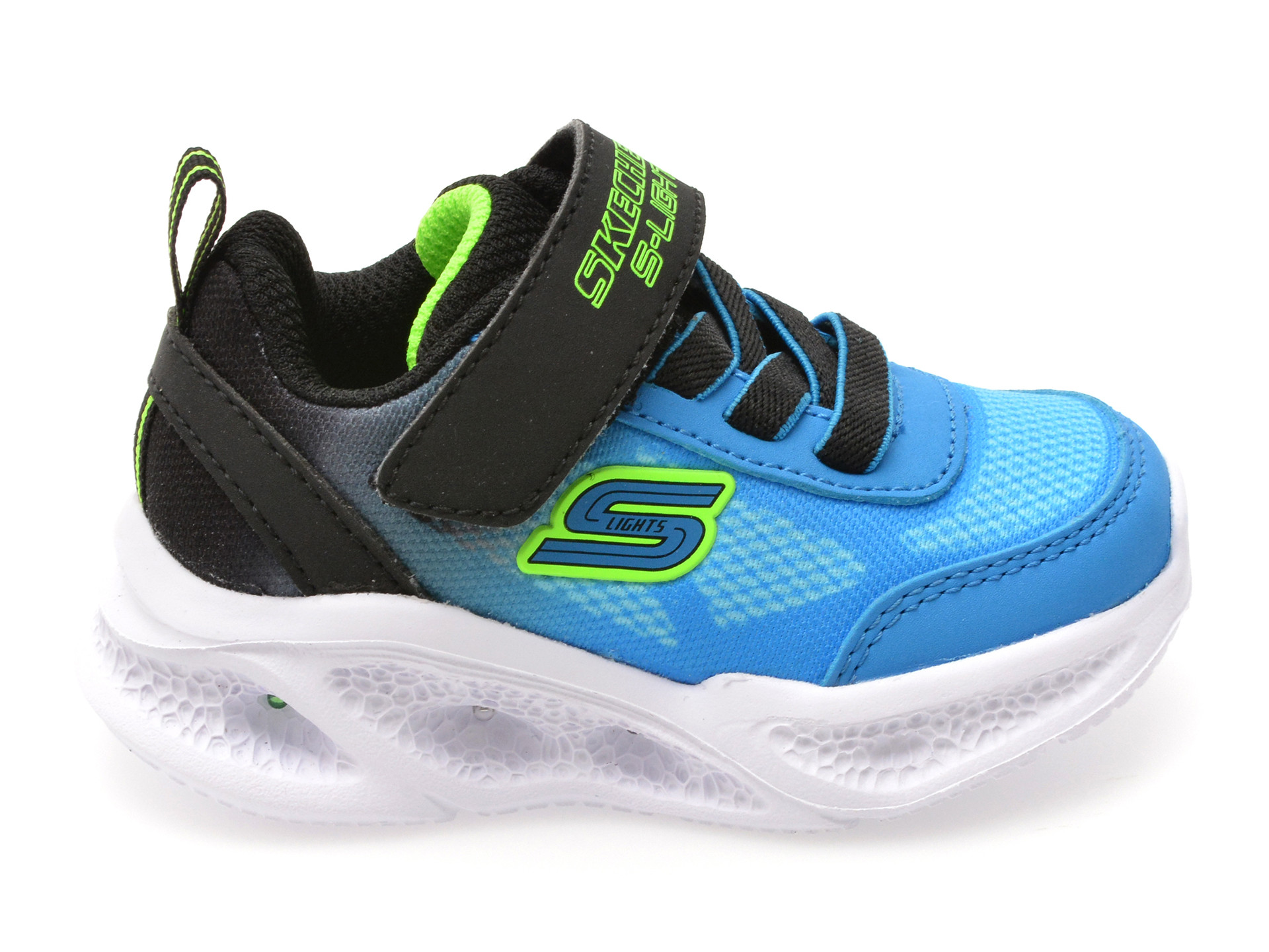 Pantofi sport SKECHERS albastri, METEOR-LIGHTS, din material textil