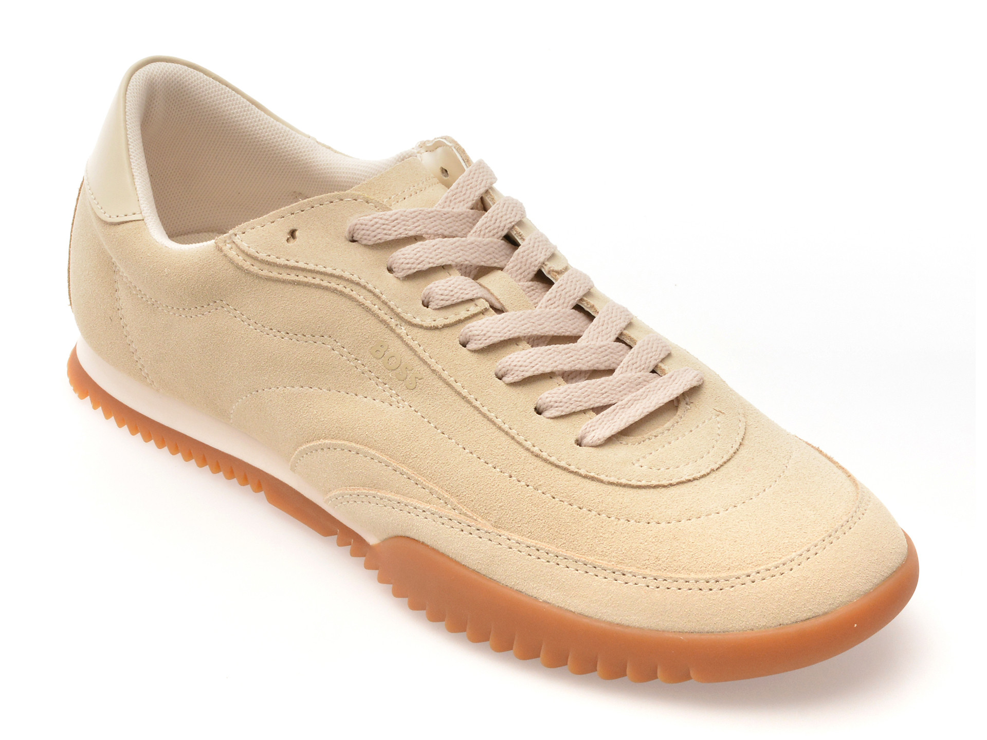 Pantofi sport BOSS bej, 8707, din piele intoarsa
