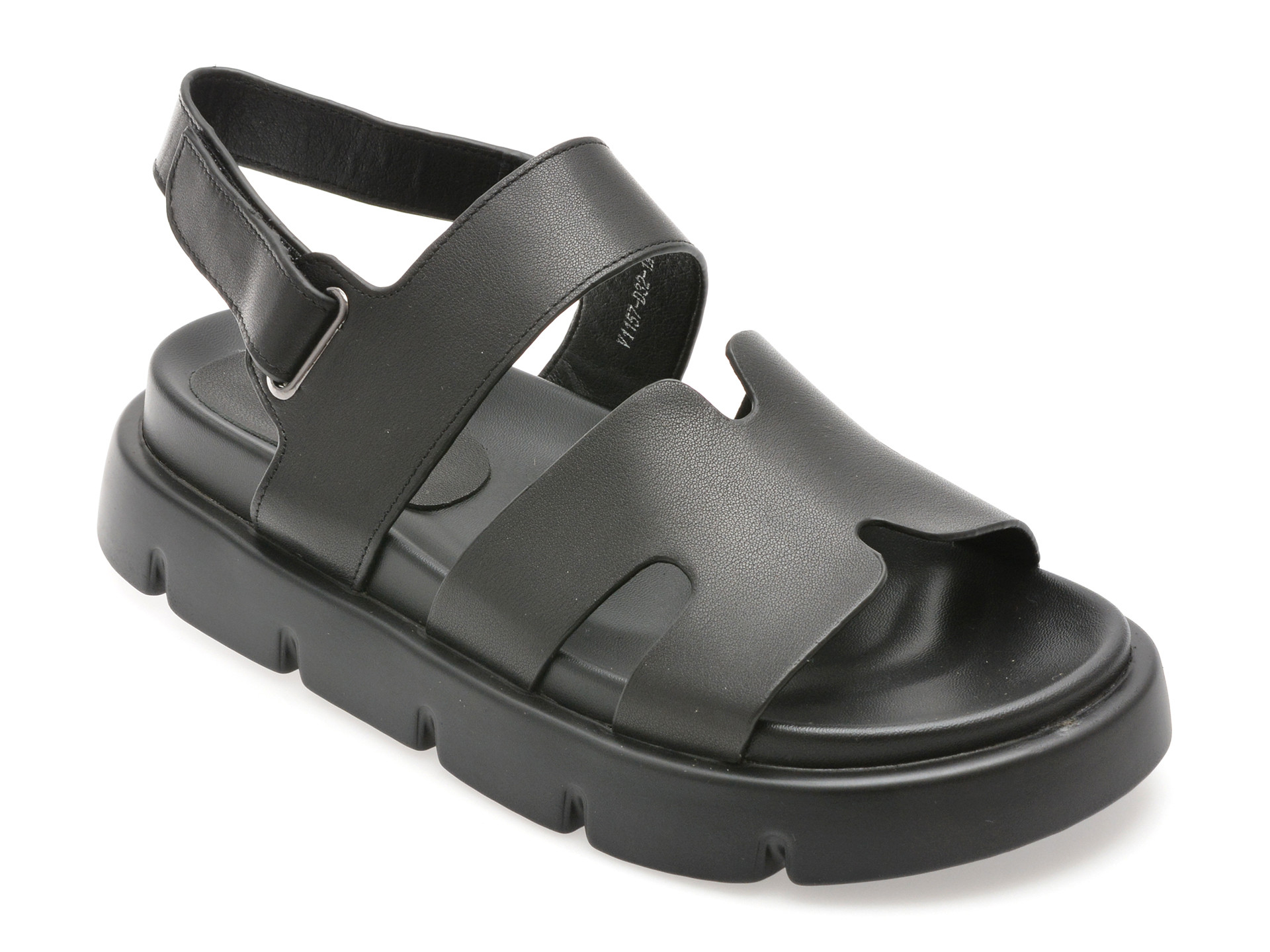 Sandale EPICA negre, 1157D32, din piele naturala