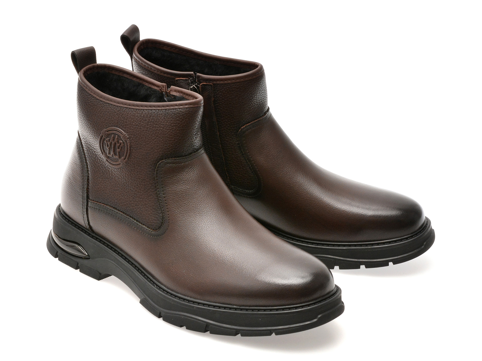 Ghete EPICA maro, 51915, din piele naturala