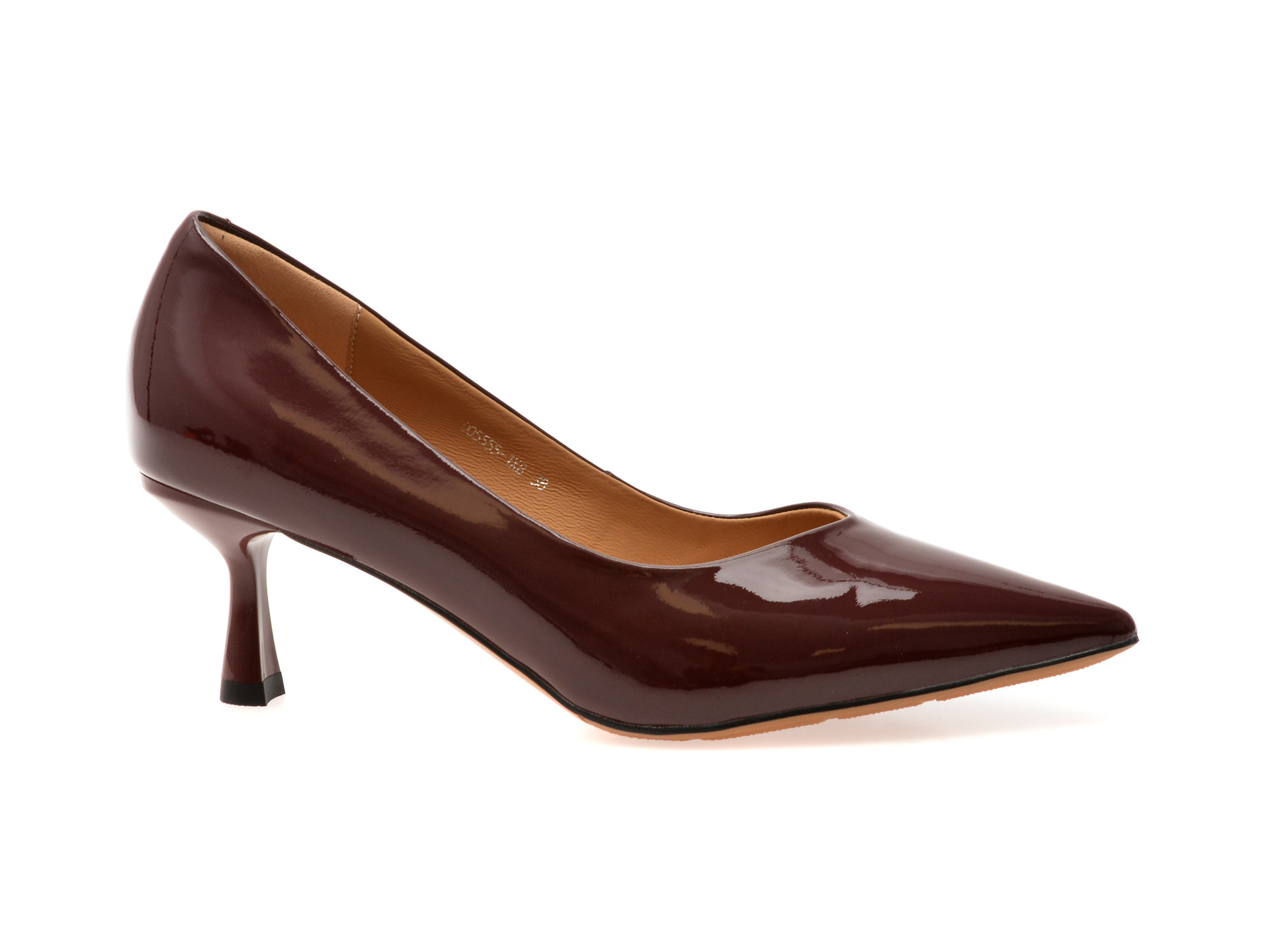 Pantofi eleganti EPICA visinii, D05555, din piele naturala lacuita