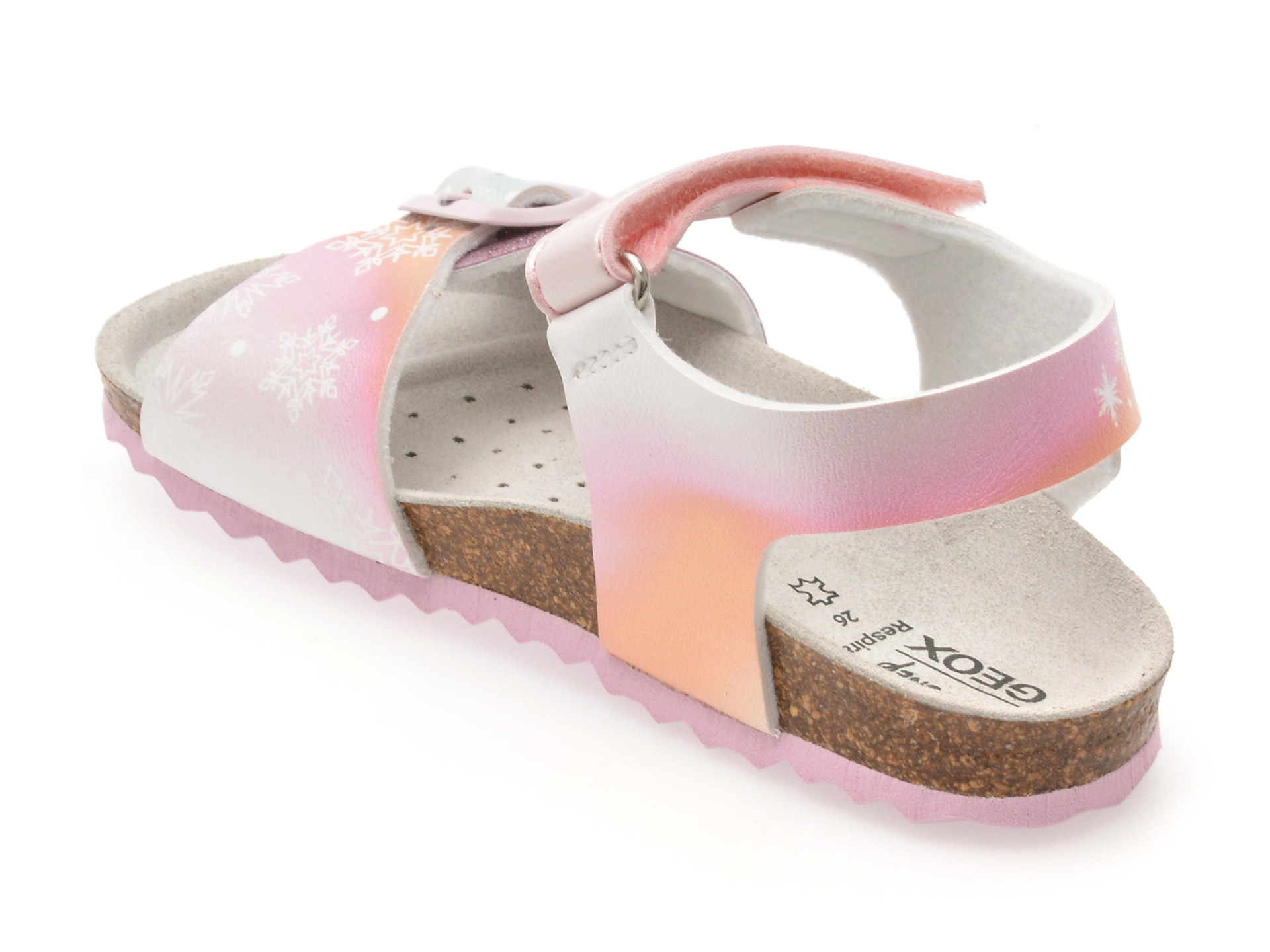 Sandale GEOX roz, J558MG, din piele ecologica