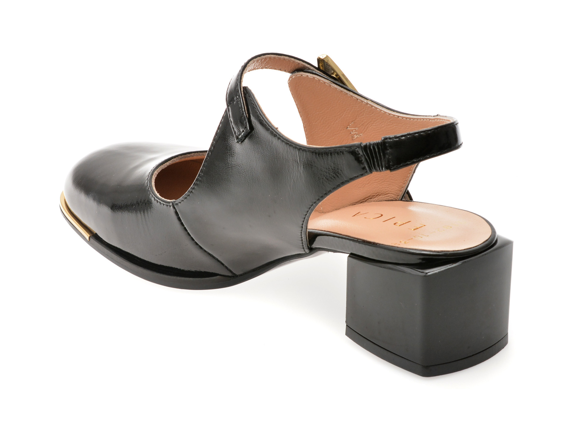 Pantofi EPICA negri, 6020182, din piele naturala lacuita