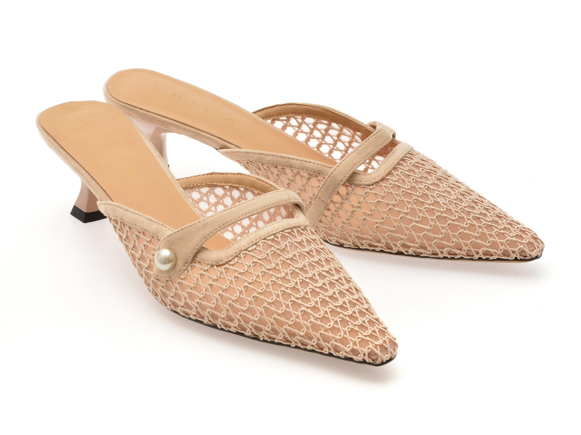 Pantofi eleganti EPICA maro, 26Q2118, din material textil