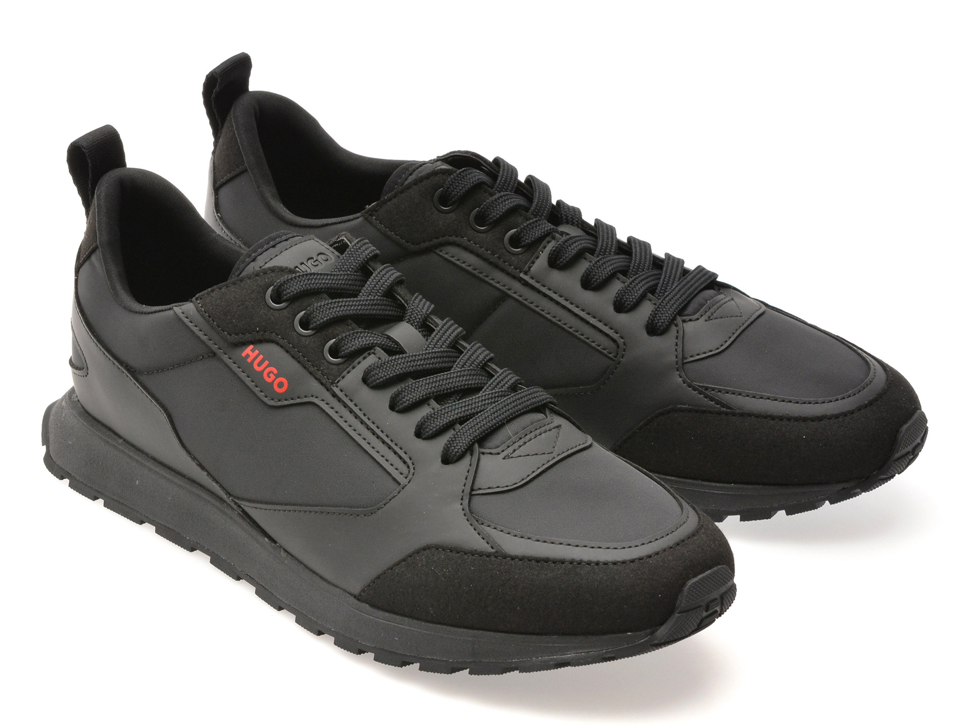 Pantofi sport HUGO negri, 6568, din material textil