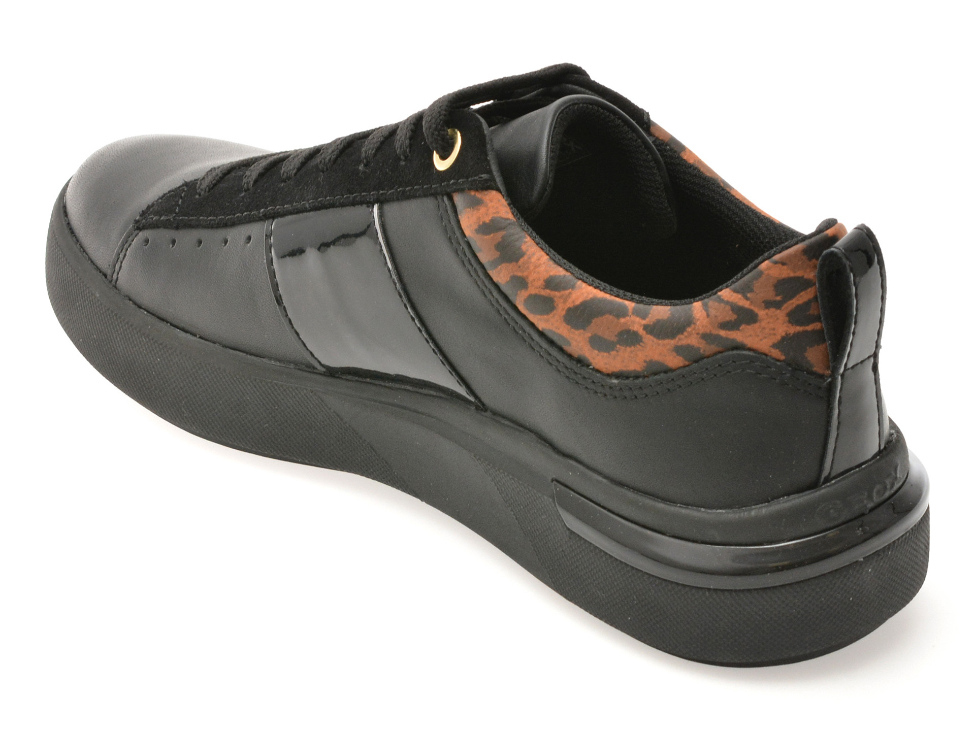 Pantofi sport GEOX negri, D55QFA, din piele naturala