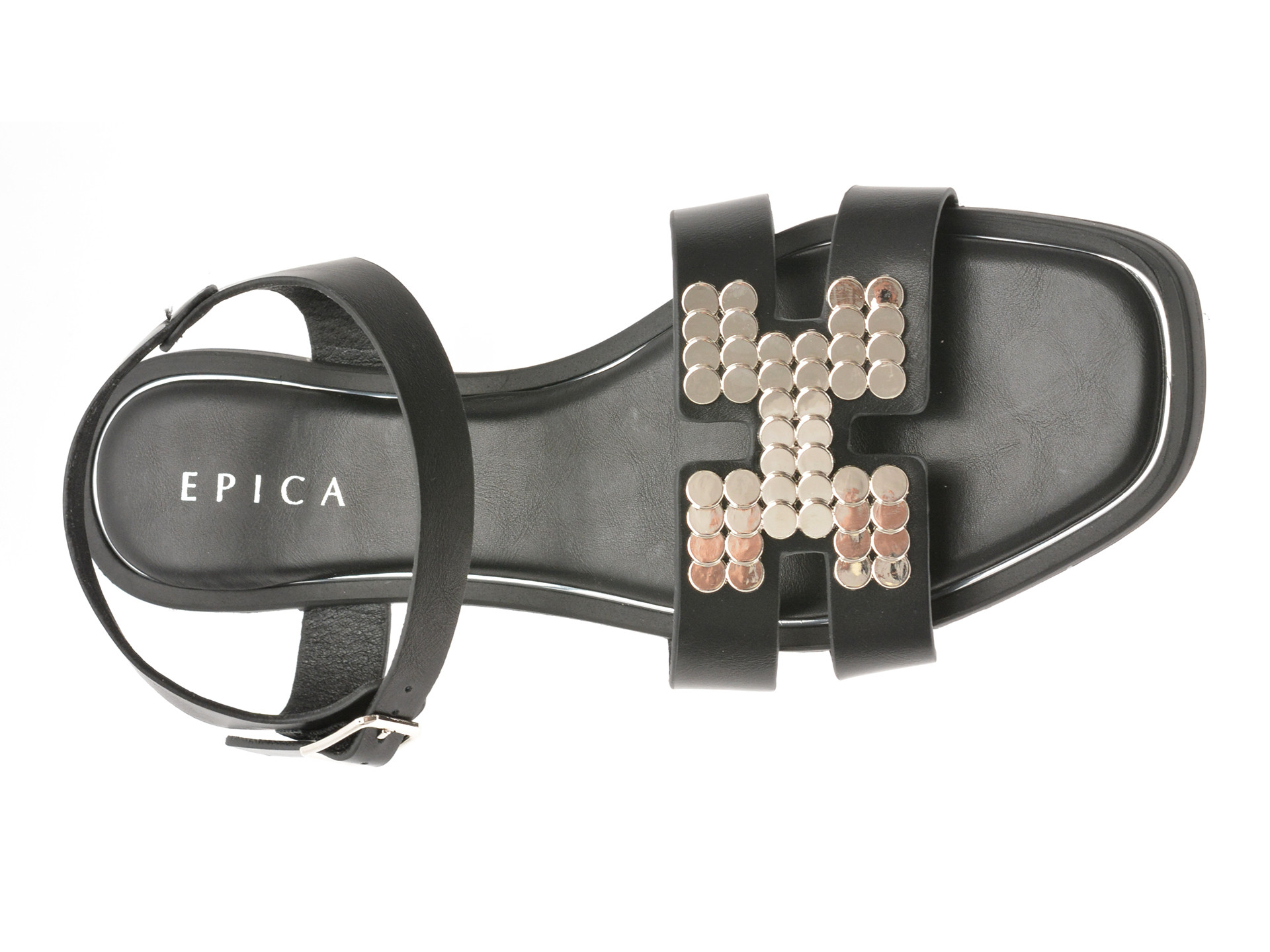 Sandale EPICA negre, 82954, din piele ecologica
