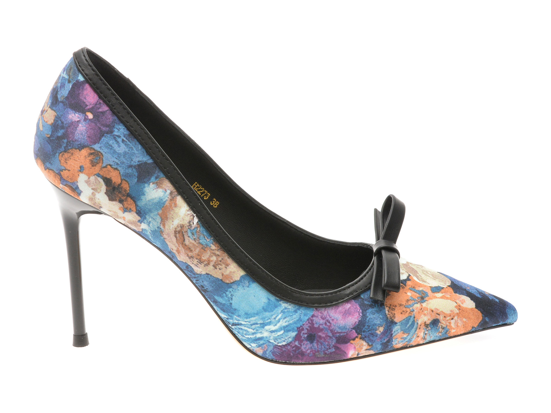 Pantofi eleganti EPICA negri, A2273, din material textil